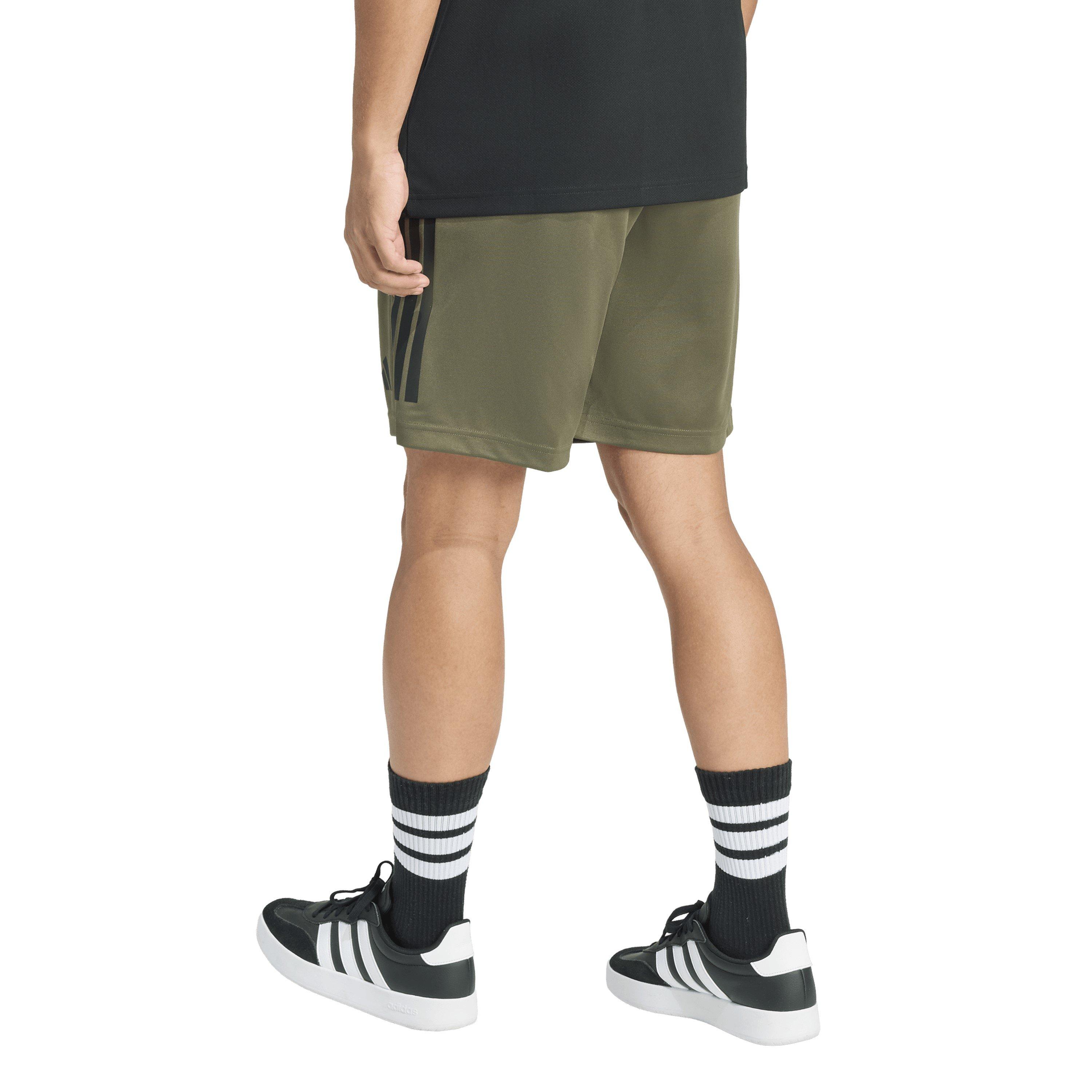 Olive strata - adidas - Sereno AEROREADY Cut 3-Stripes Mens Football Shorts - 3