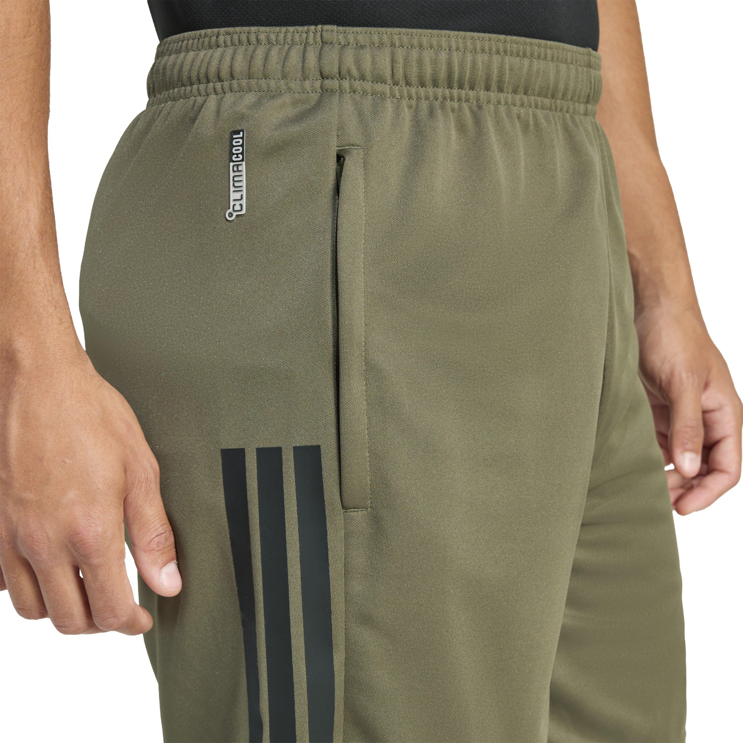 Olive strata - adidas - Sereno AEROREADY Cut 3-Stripes Mens Football Shorts - 4