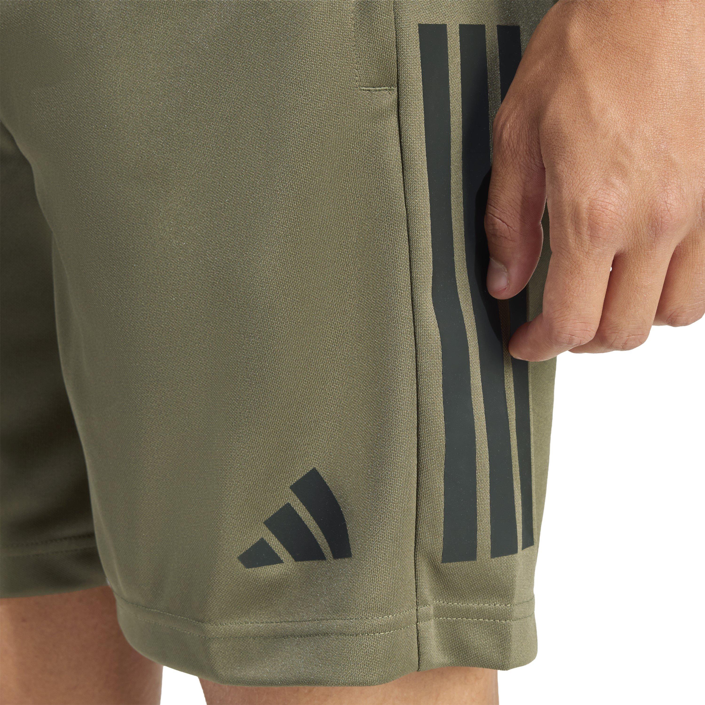 Olive strata - adidas - Sereno AEROREADY Cut 3-Stripes Mens Football Shorts - 5