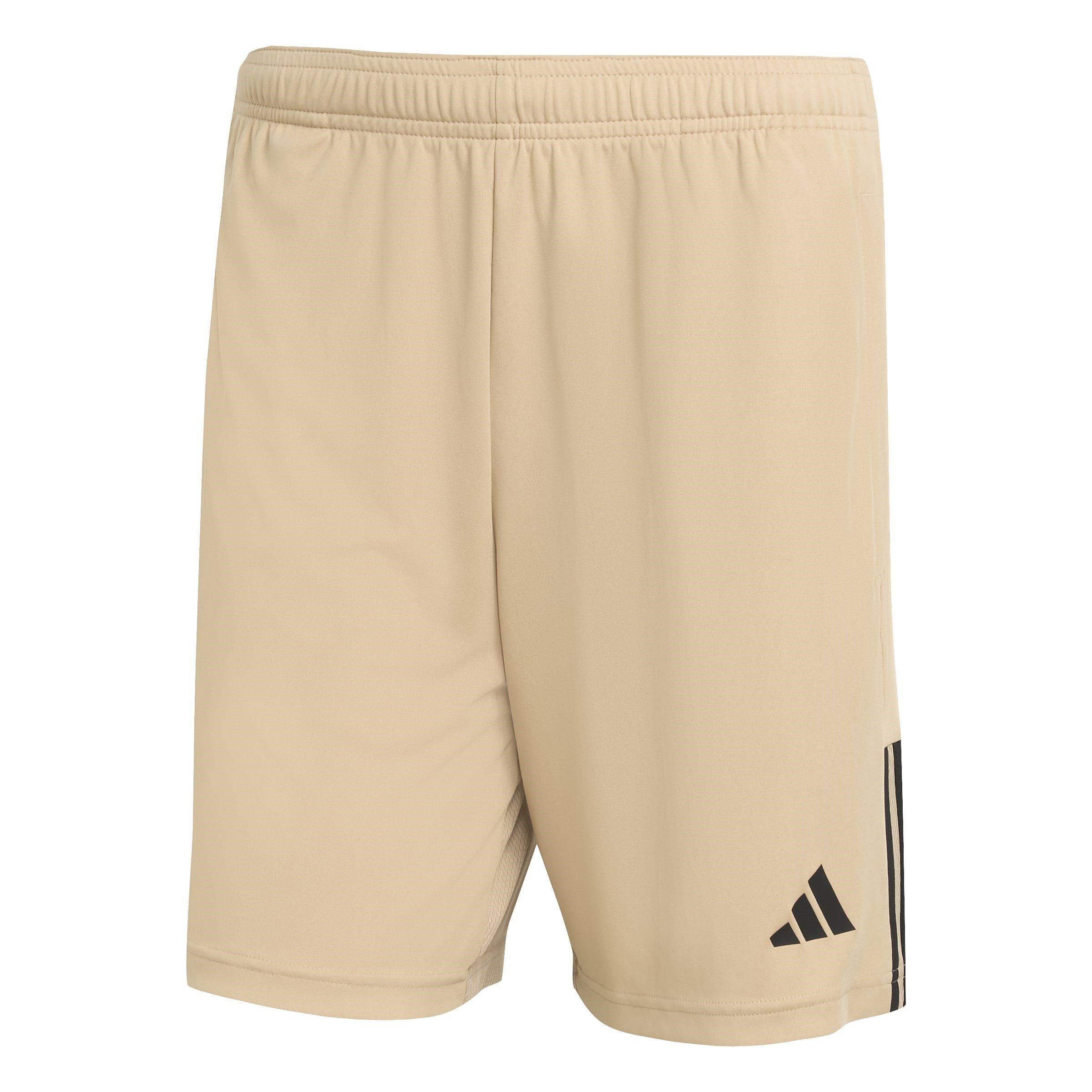 Sandstone/Black - adidas - Sereno AEROREADY Cut 3-Stripes Mens Football Shorts - 1