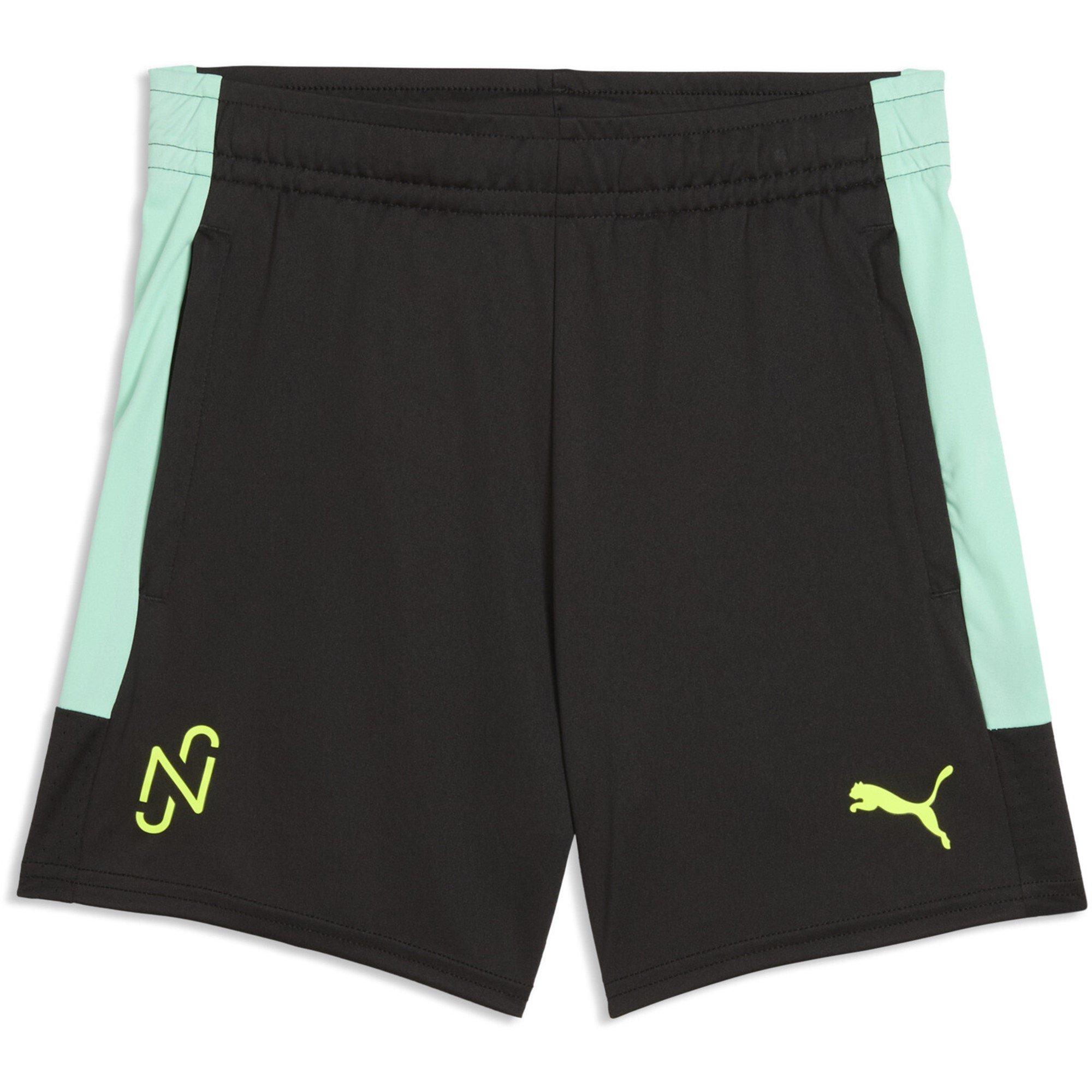 Black/Yellow - Puma - Kids' Football Shorts - 1