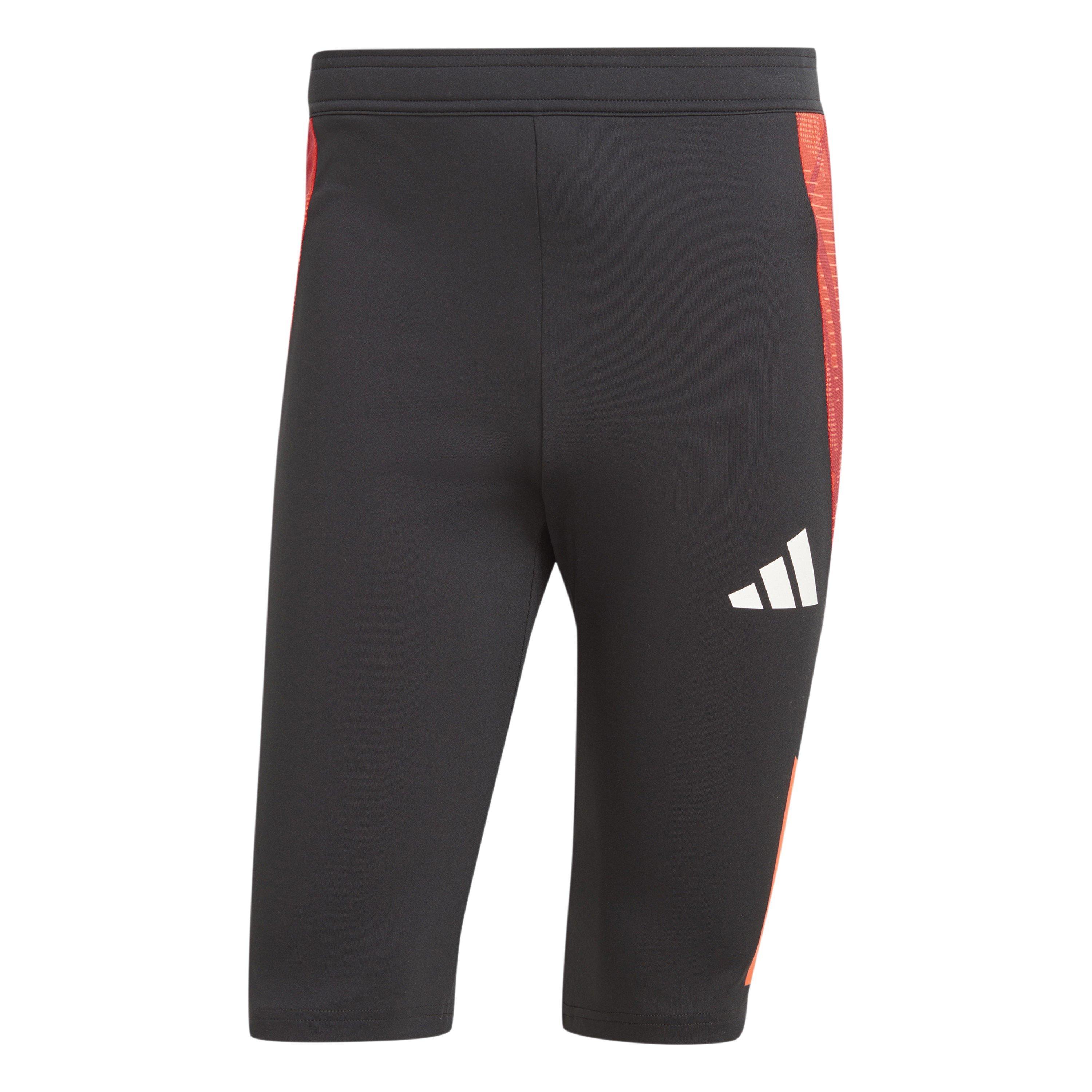 Adidas Men's Tiro24 Football Shorts - Black/Solar Red - 2XL