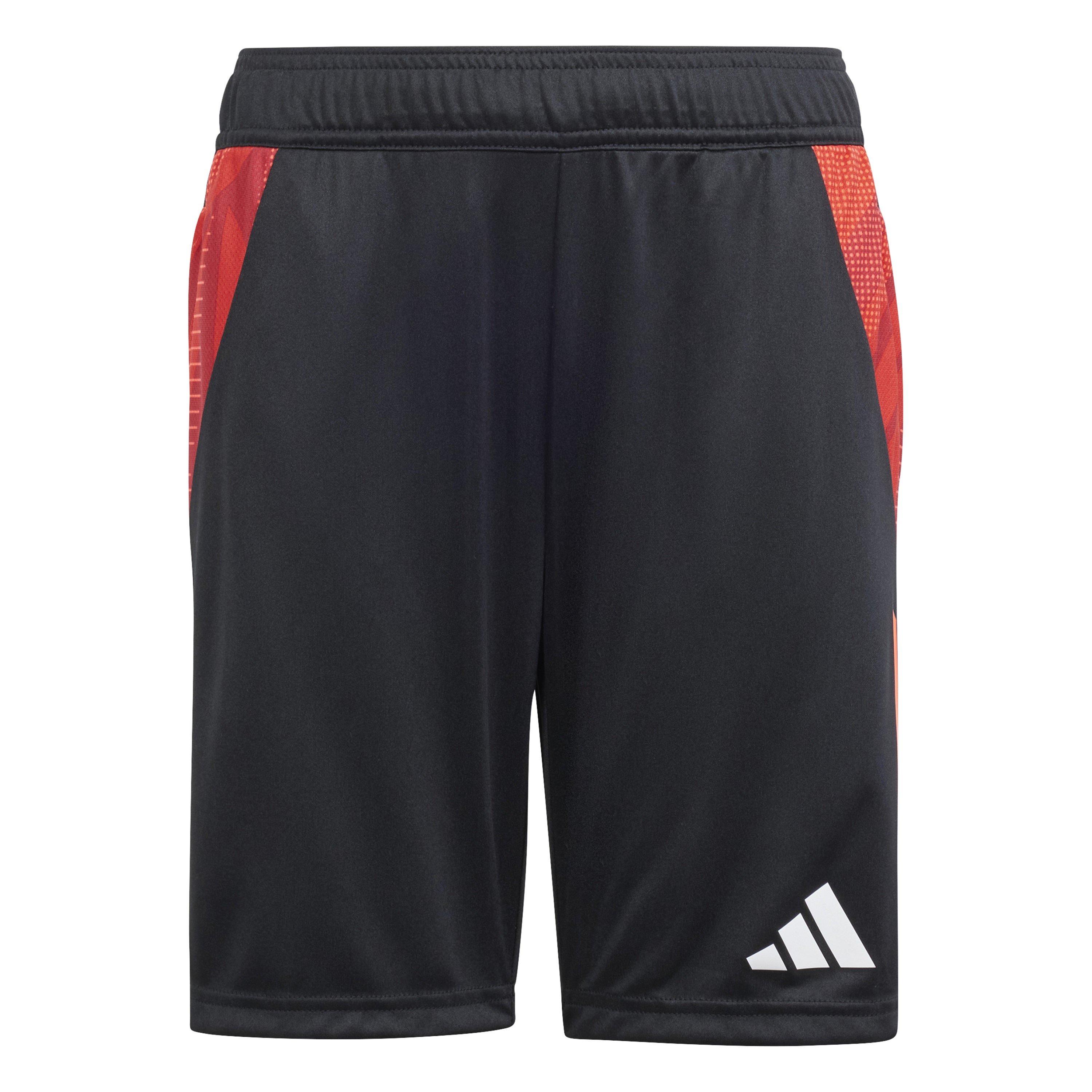 Adidas  Kids ' Tiro24 Football Shorts - Black/Solar Red - 15-16 Yrs