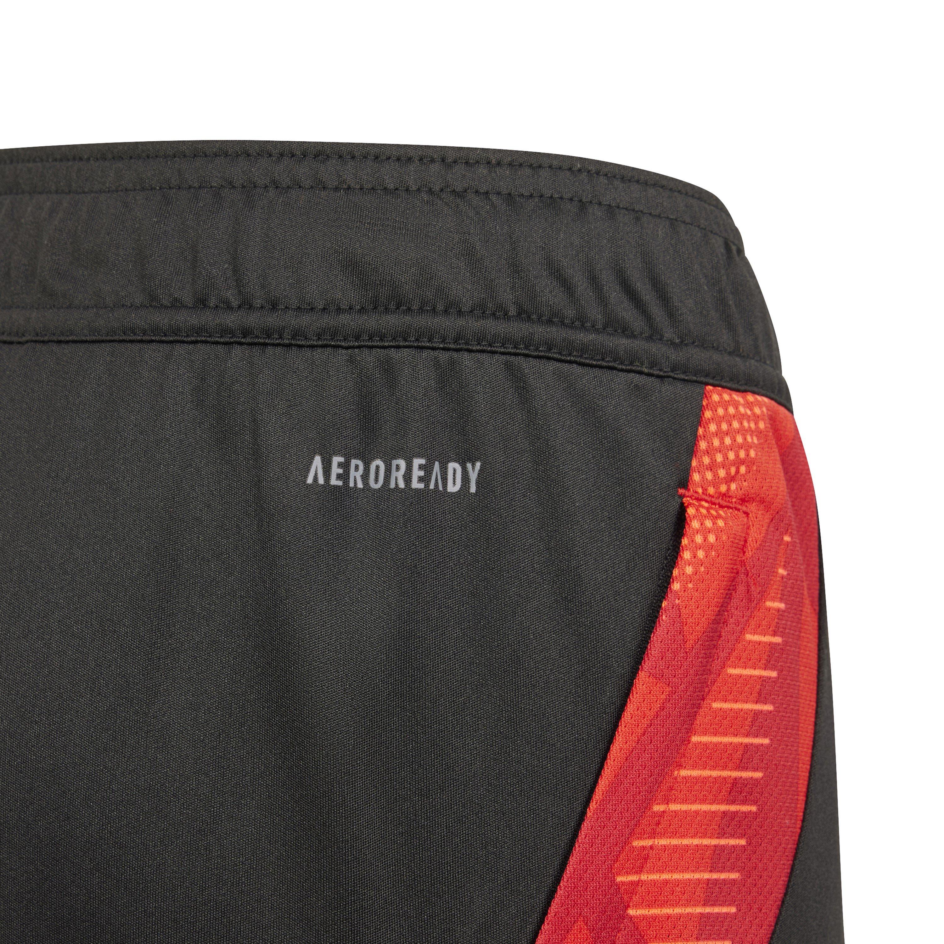 Crno/Solarno crvena - adidas - Unisex Kids' Tiro24 Football Shorts - 4