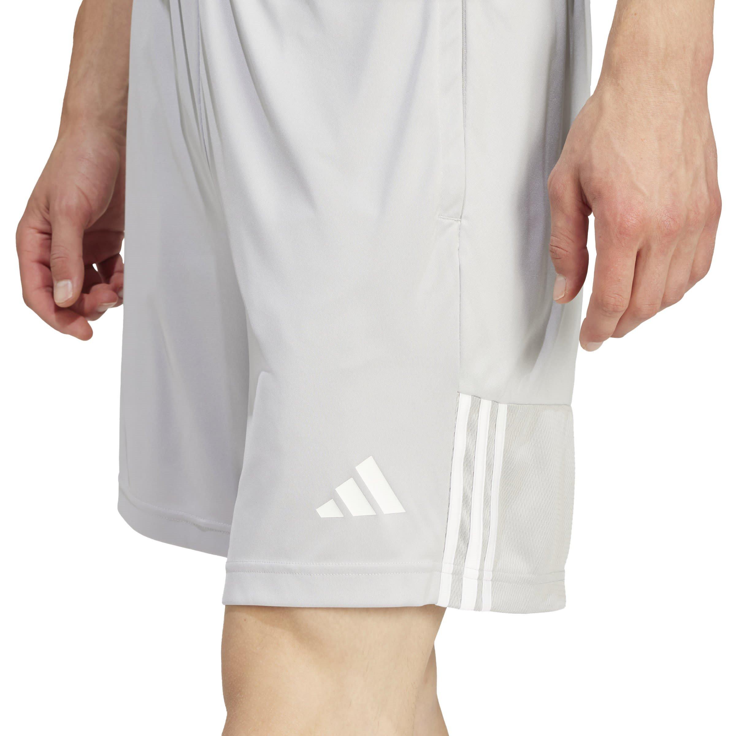 Grey Two/White - adidas - Sereno Aeroready Cut 3 Stripes Mens Performance Shorts - 5