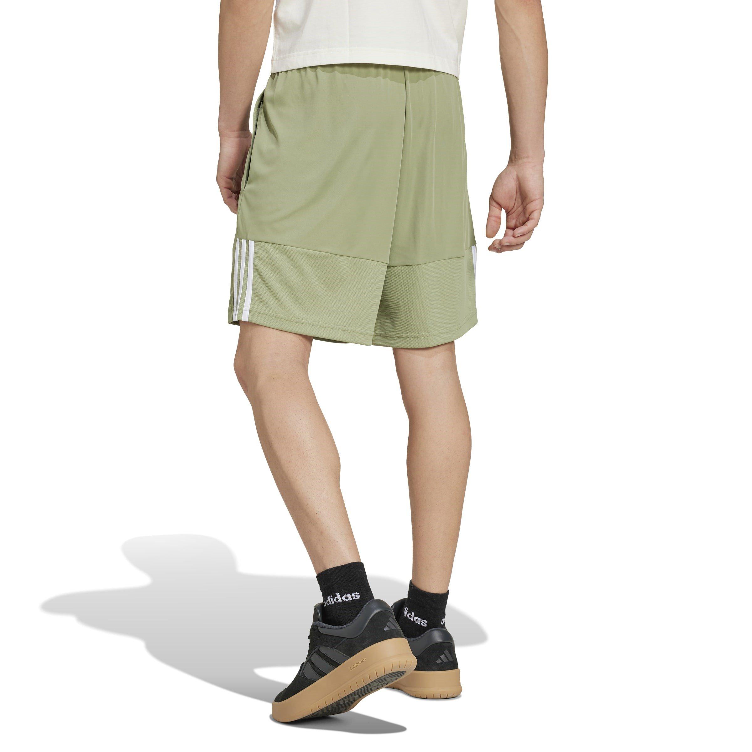 Green/White - adidas - Sereno Aeroready Cut 3 Stripes Mens Performance Shorts - 3