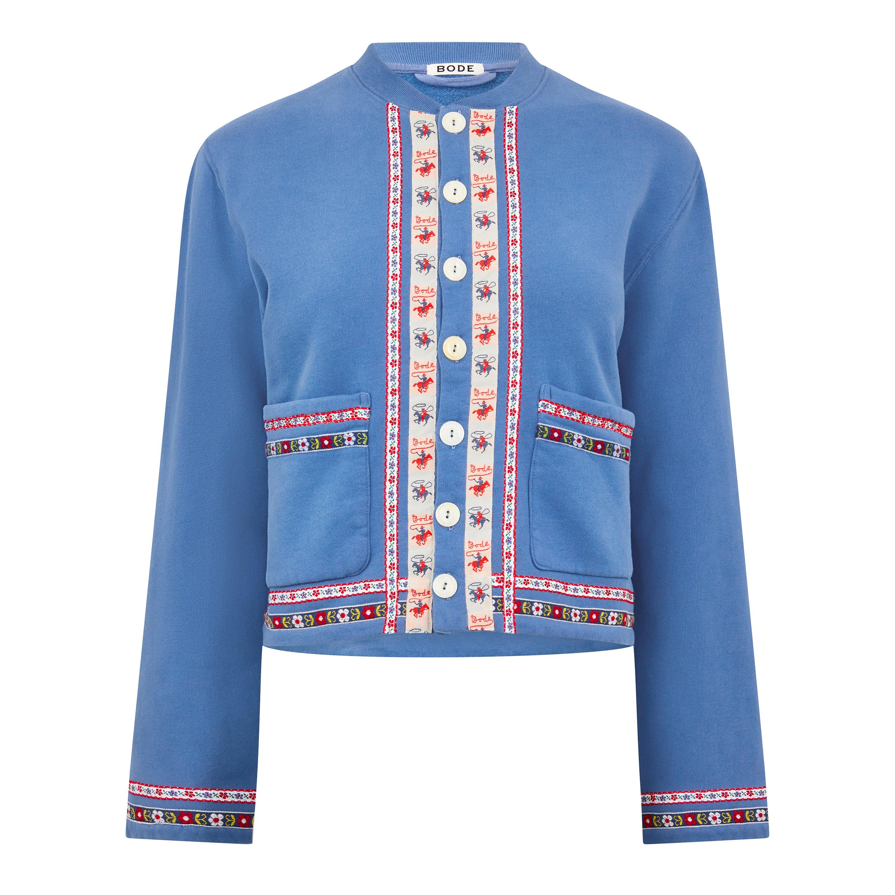 BLUE - Bode - RIBBON CARDIGAN - 1