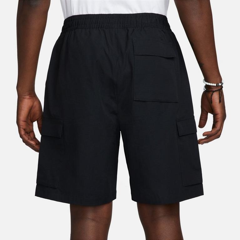 Noir/Blanc - Nike - Club Fleece Men's Cargo Shorts - 2