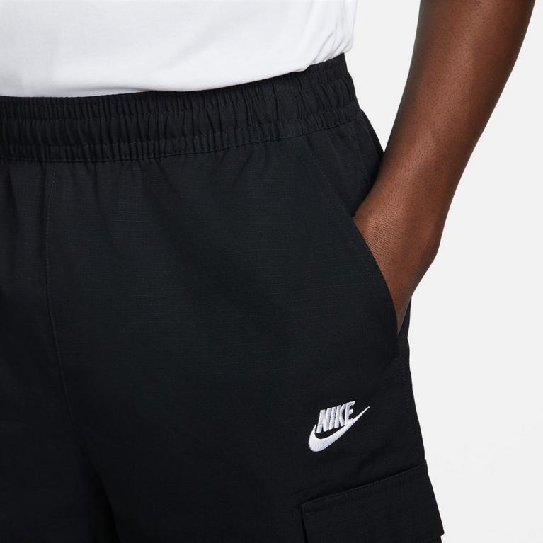 Noir/Blanc - Nike - Club Fleece Men's Cargo Shorts - 3
