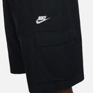 Noir/Blanc - Nike - Club Fleece Men's Cargo Shorts - 5