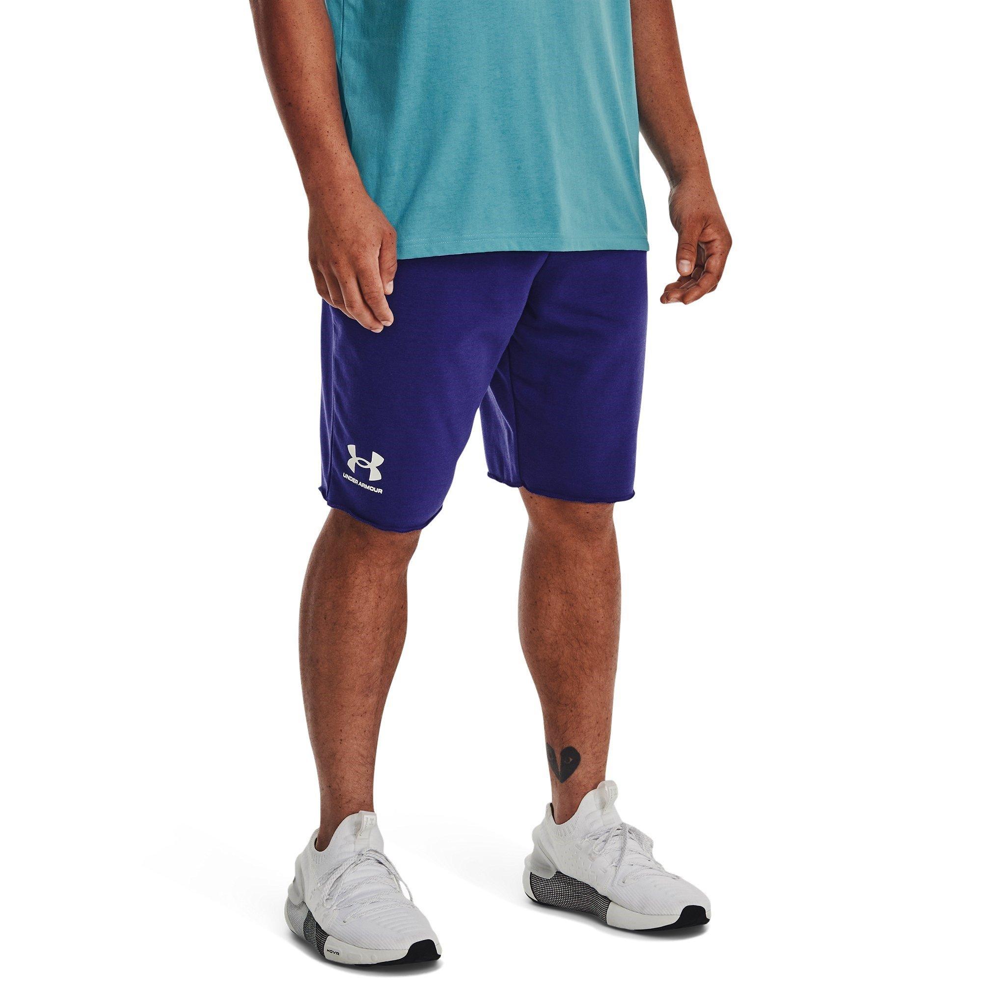 Sonar Blue/Wht - Under Armour - Rival Terry Mens Shorts - 2