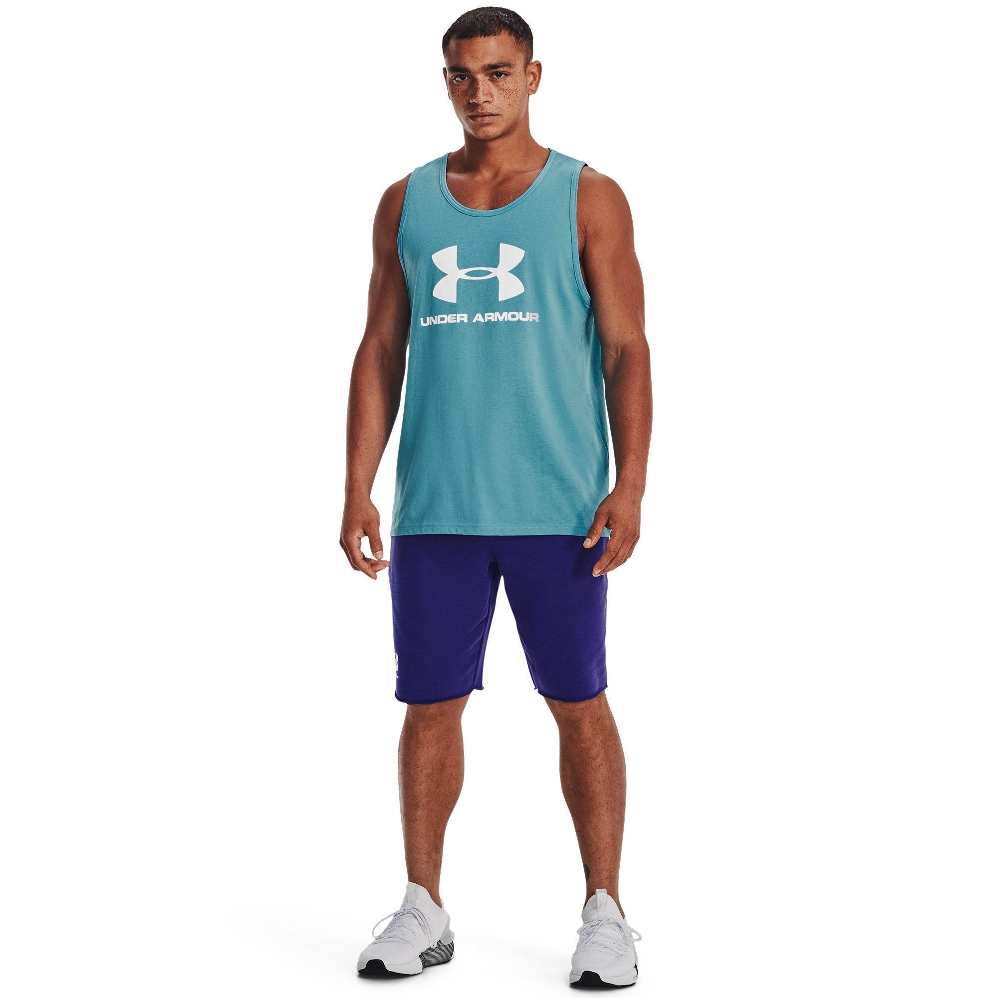 Sonar Blue/Wht - Under Armour - Rival Terry Mens Shorts - 4