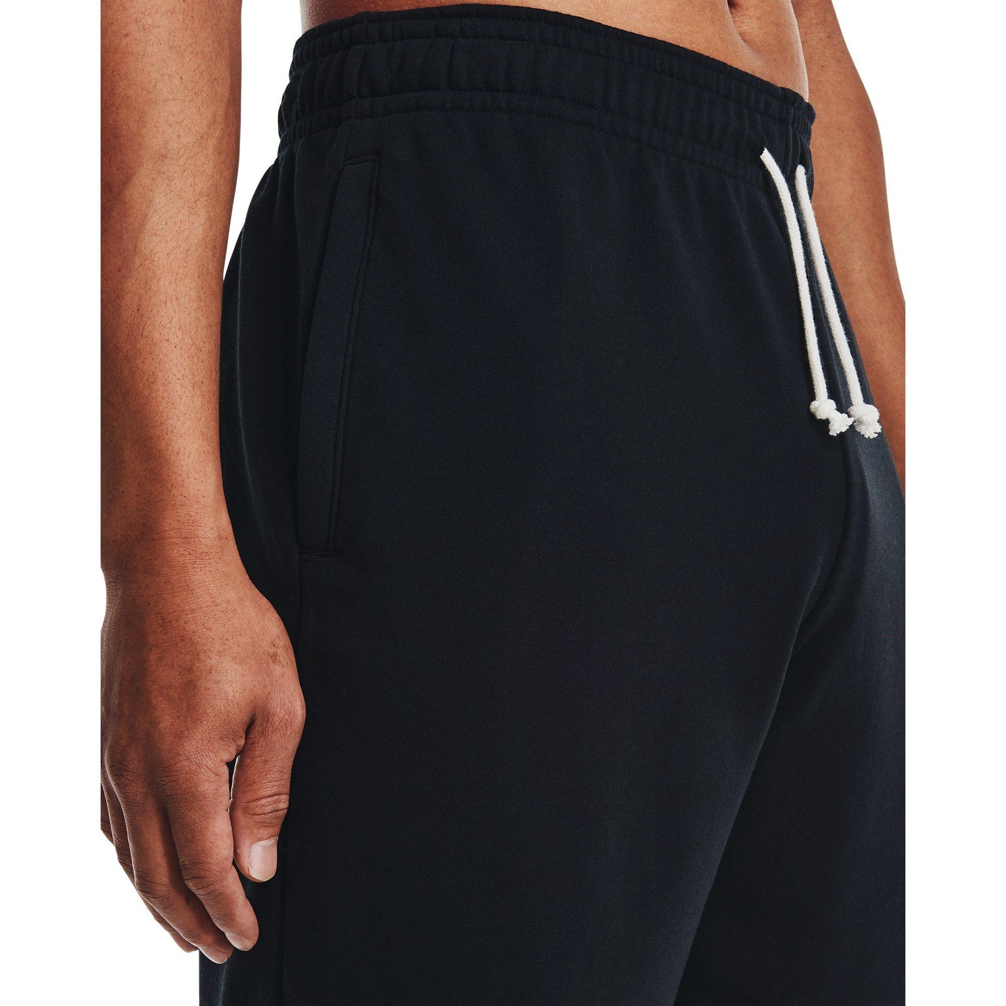 Black/Onyx Wht - Under Armour - Rival Terry Mens Shorts - 5