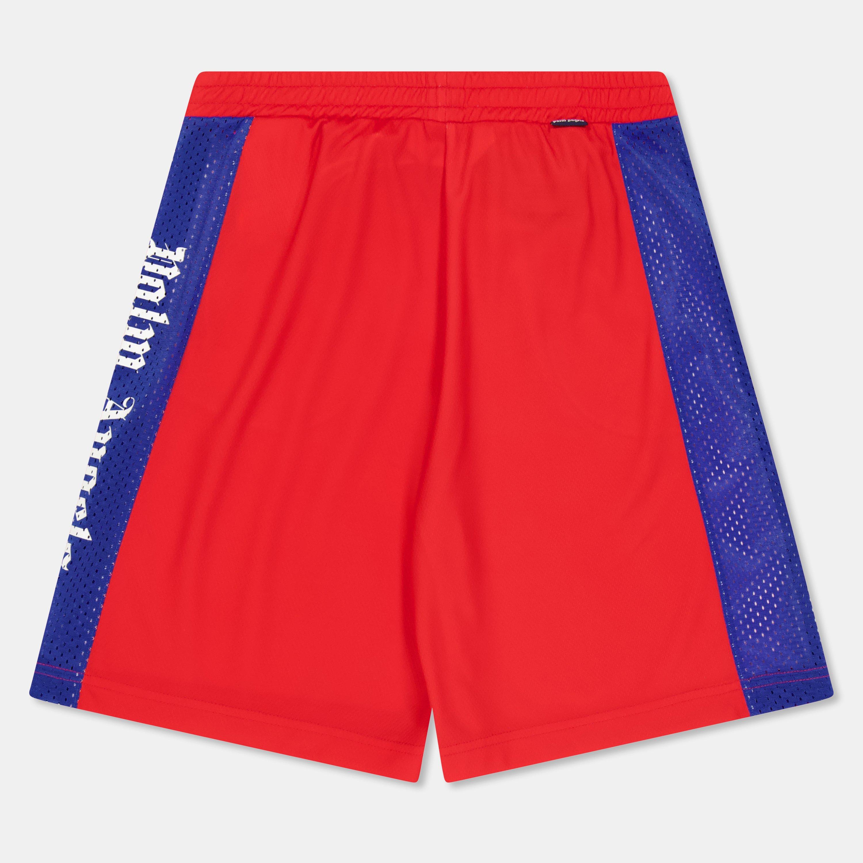 Red Blu 2503 - Palm Angels - Unisex Kids' Fleece Jogger Shorts - 2