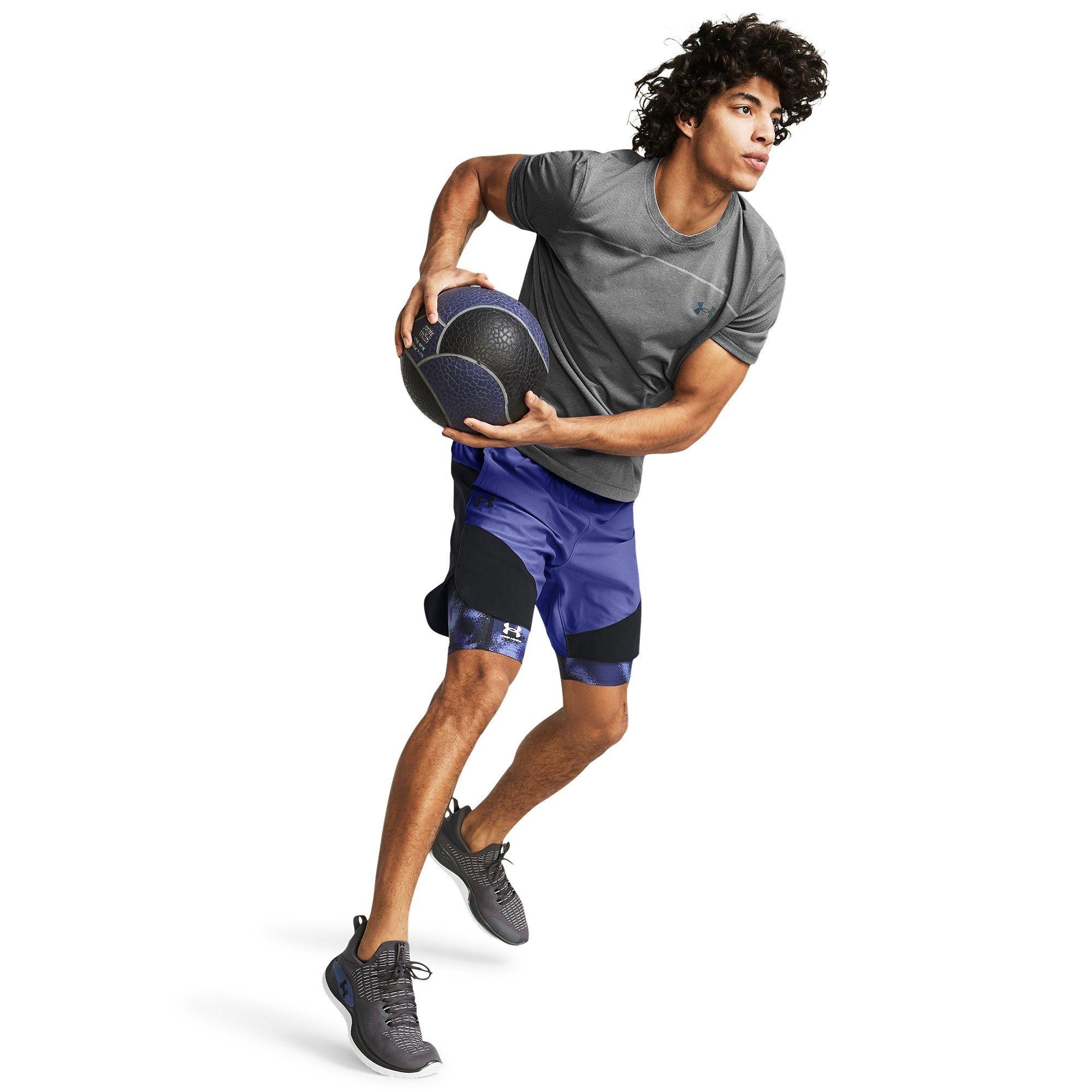 Purple - Under Armour - Elite Hybrid Performance Gym Shorts - 4