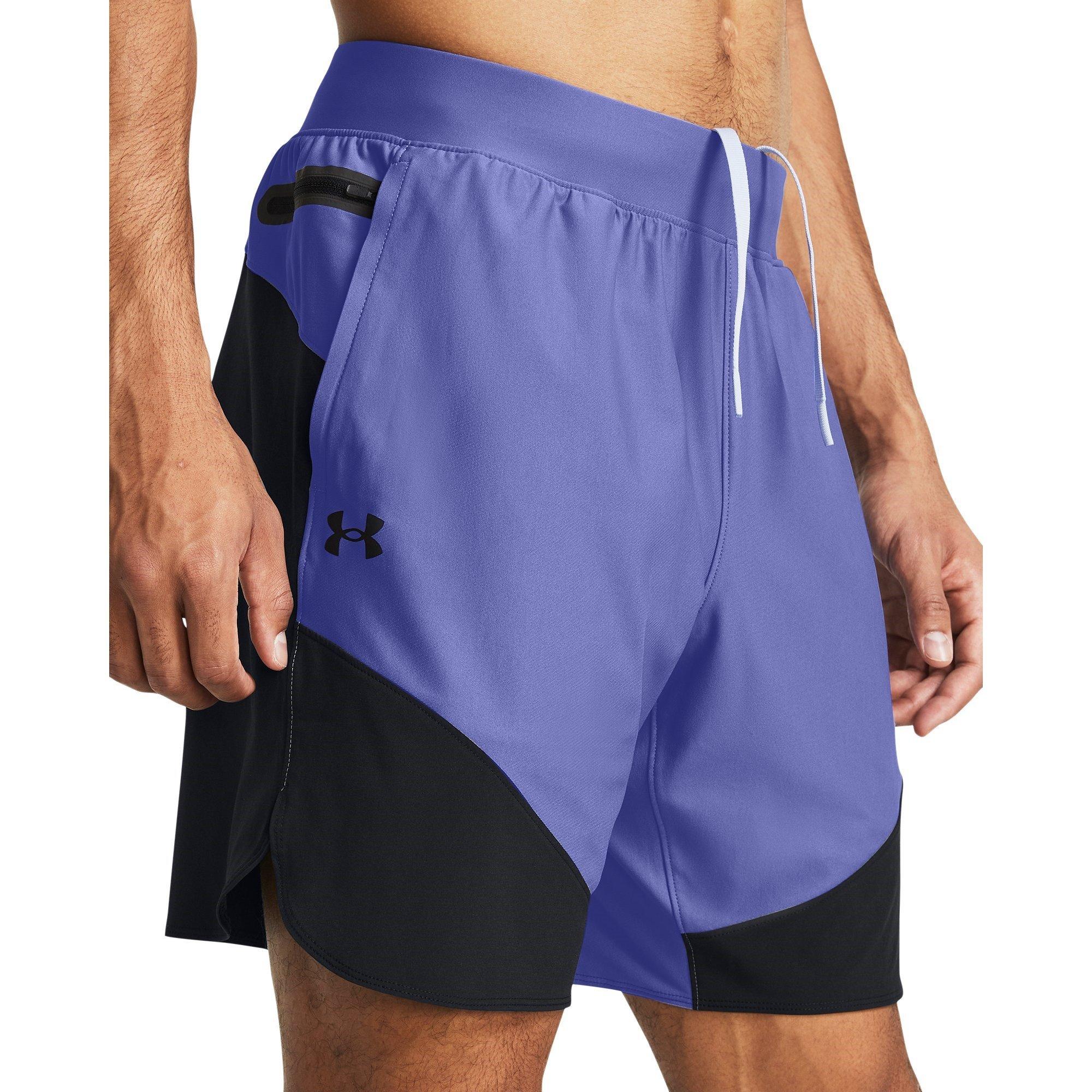 Purple - Under Armour - Elite Hybrid Performance Gym Shorts - 5
