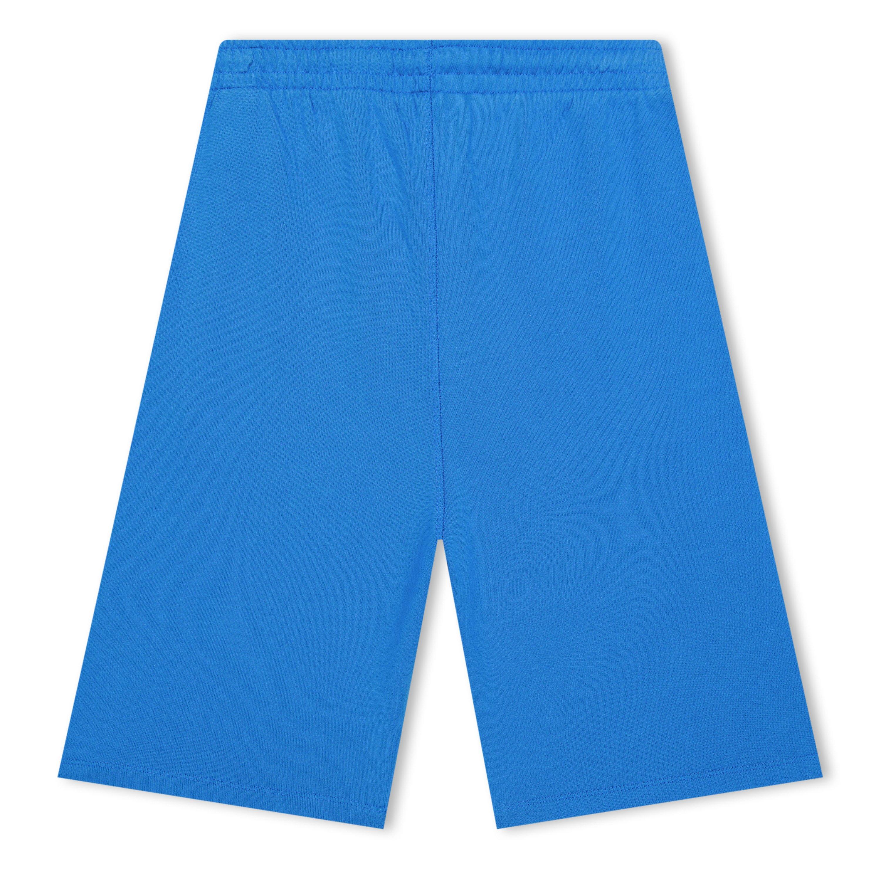 Blue 4449 - Off White - Kids Fluid Logo Print Graphic Design Shorts - 2