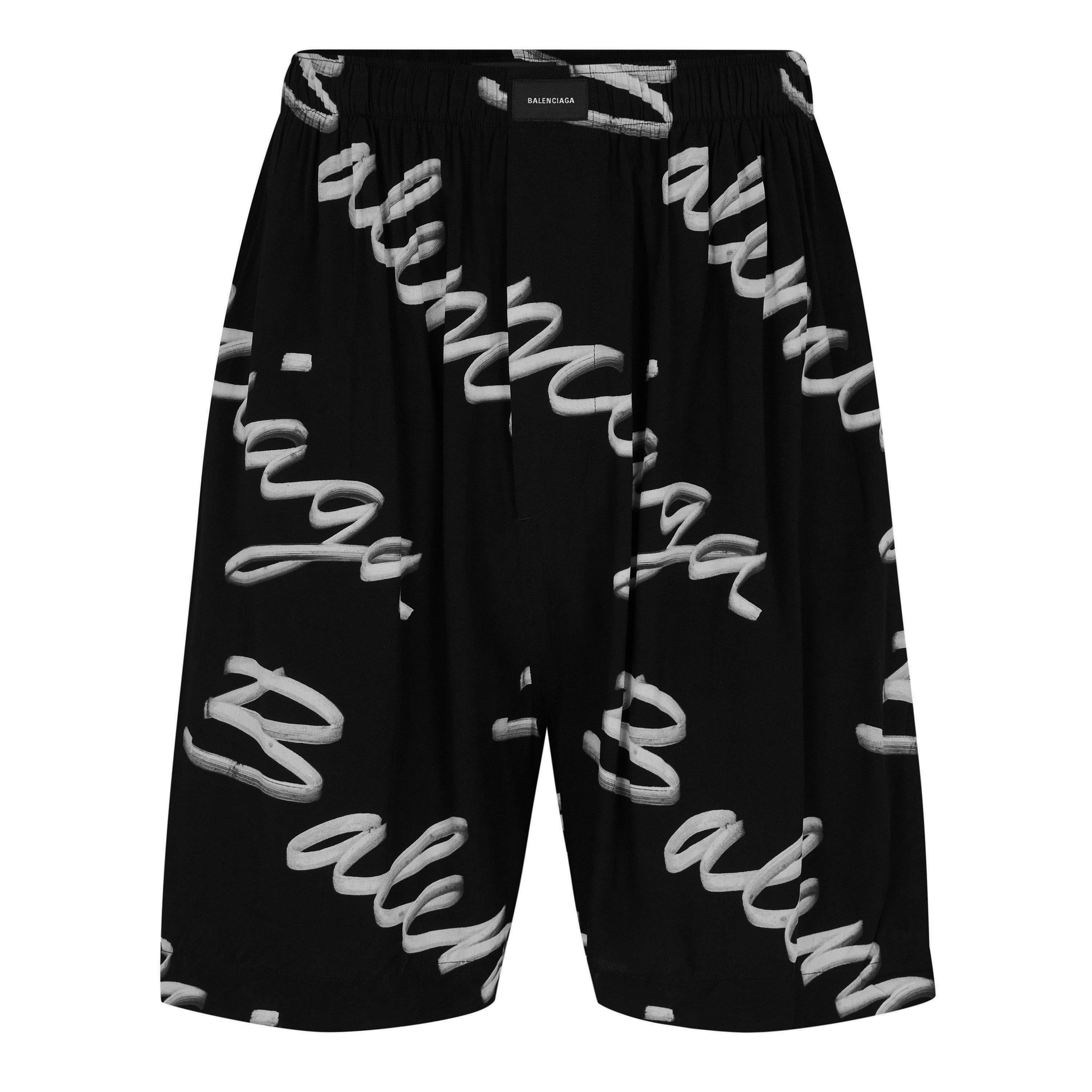 Blck/Whte 1070 - Balenciaga - Scribble Shorts - 5