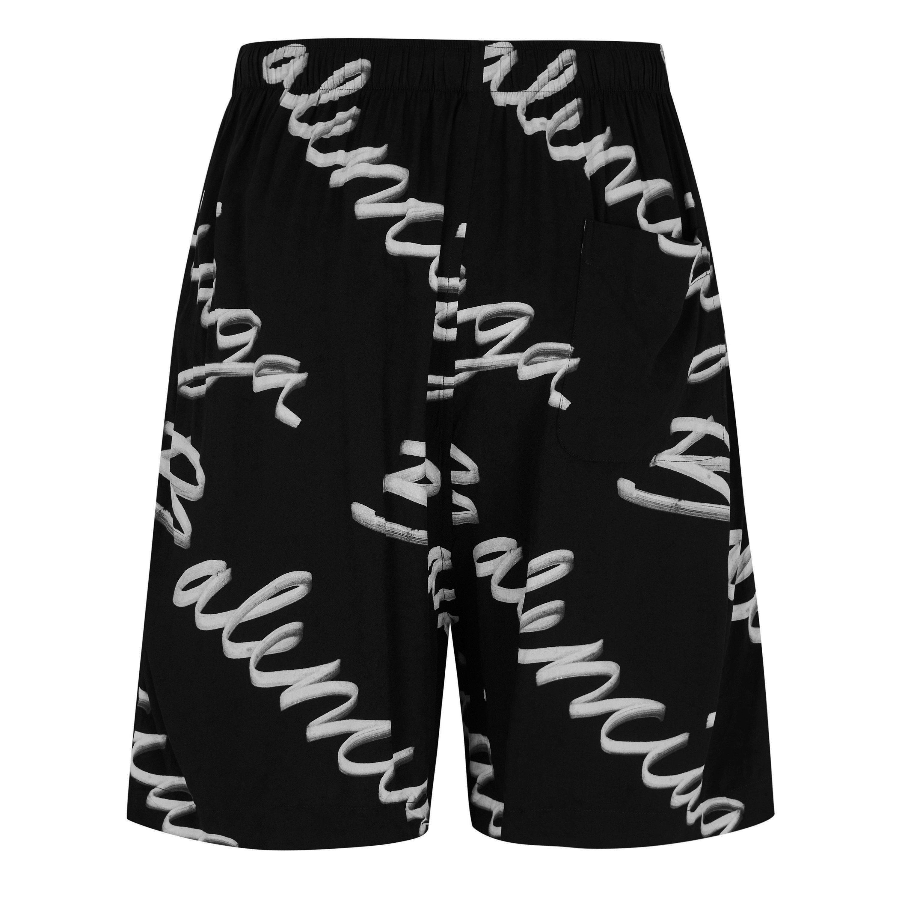 Blck/Whte 1070 - Balenciaga - Scribble Shorts - 6