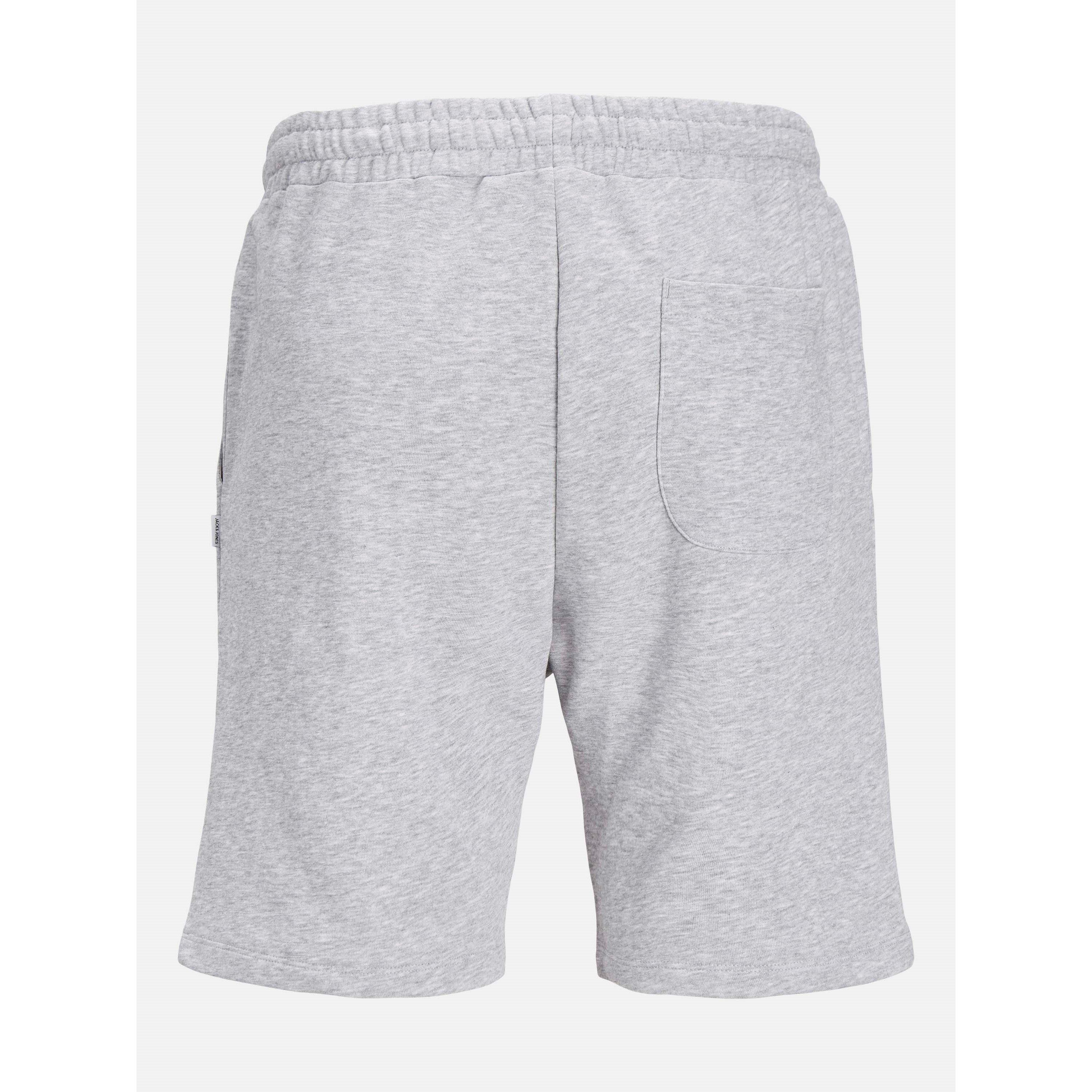 Lt Grey Melange - Jack and Jones - Men's Fleece Jogger Shorts - 2