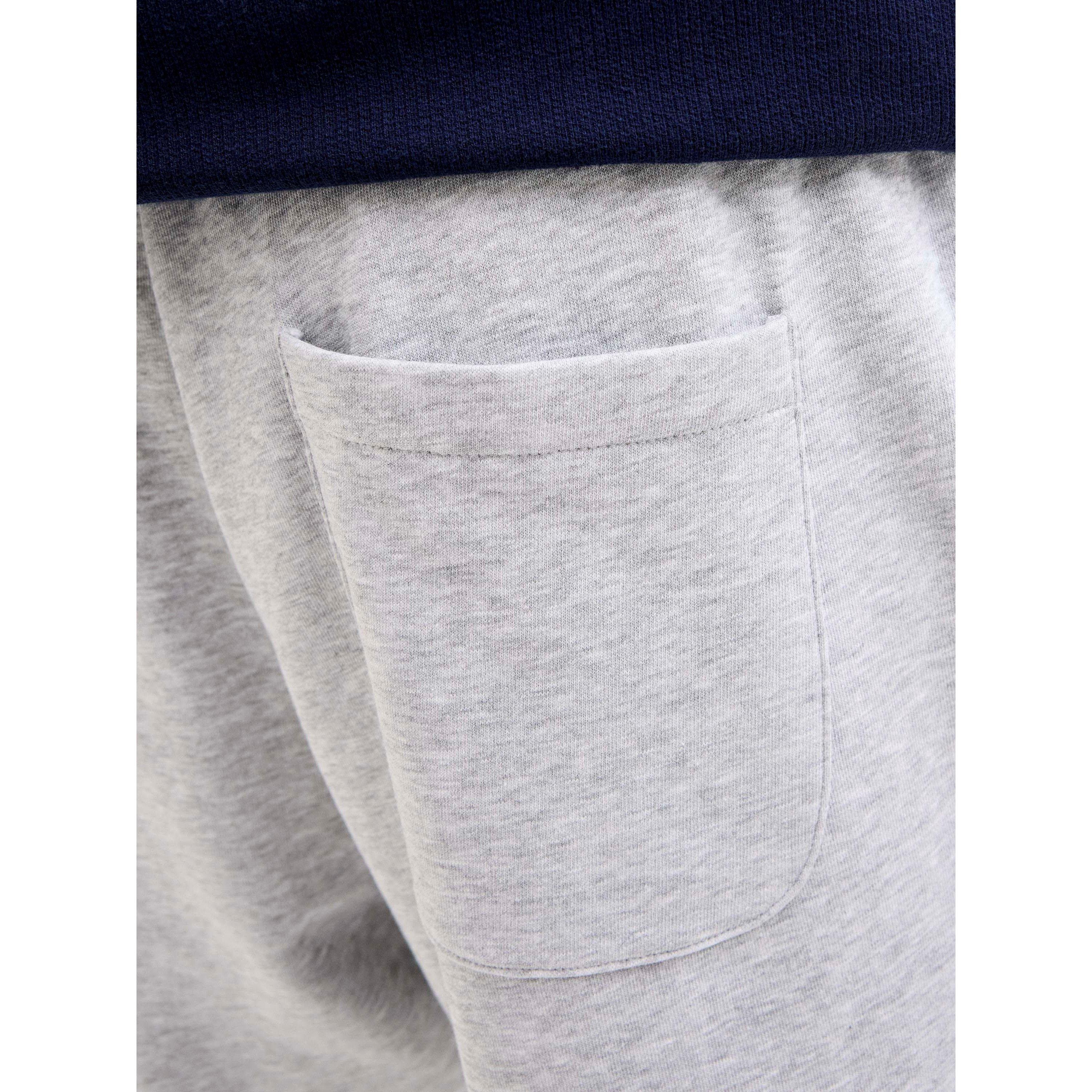 Lt Grey Melange - Jack and Jones - Men's Fleece Jogger Shorts - 6