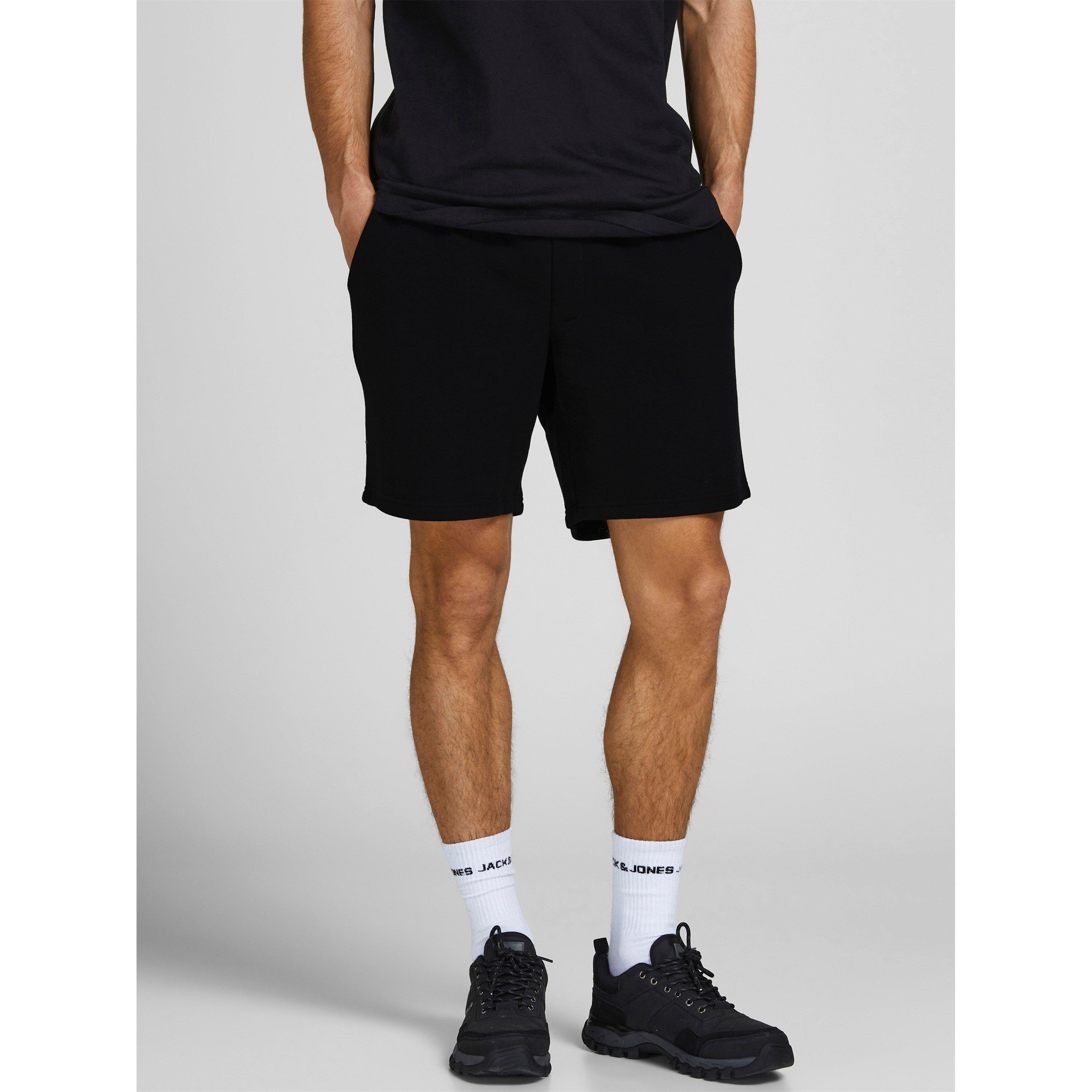 Preto - Jack and Jones - Men's Fleece Jogger Shorts - 1