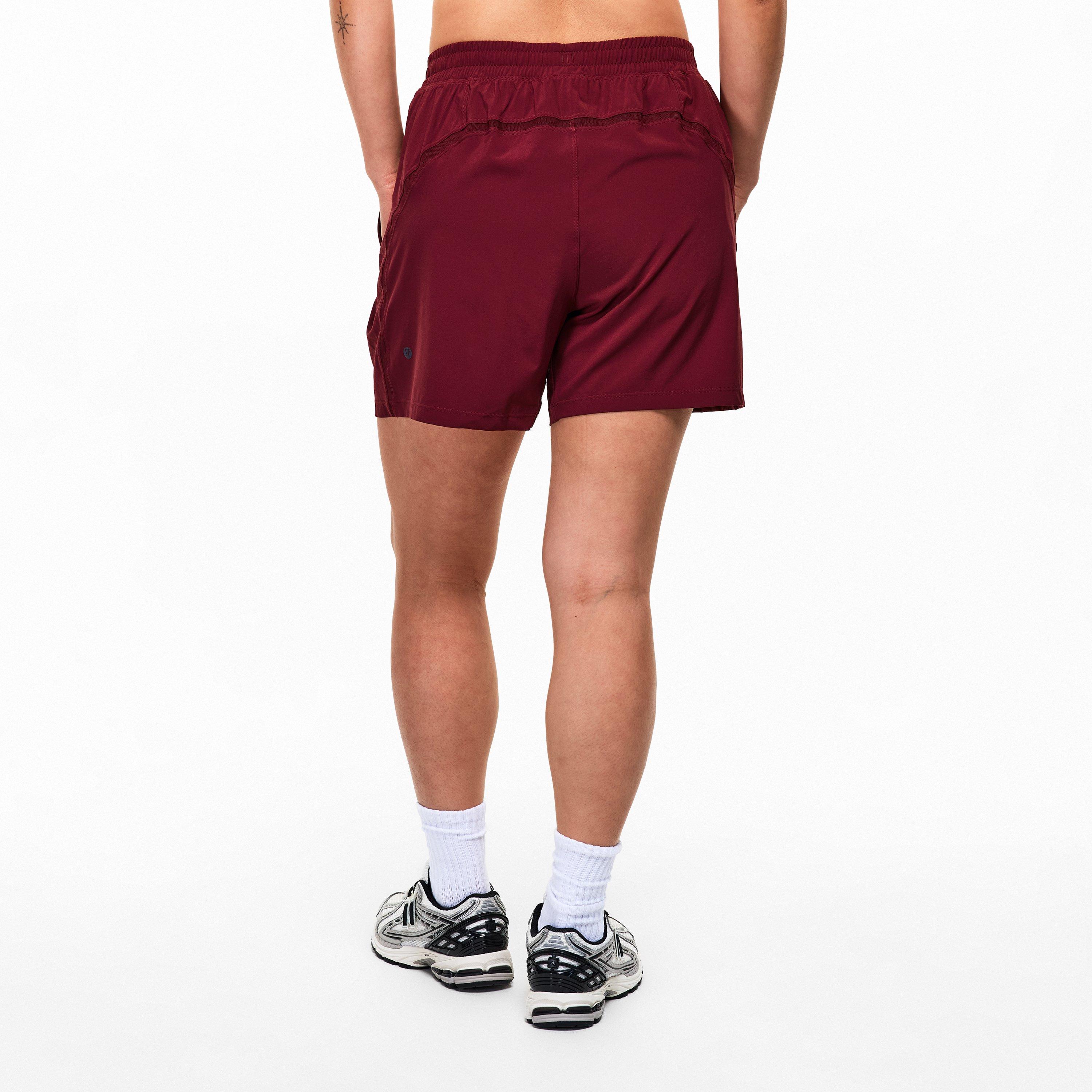 Burgundy Bay - Lululemon - Men's Pace Breaker Performance Gym Shorts - 4