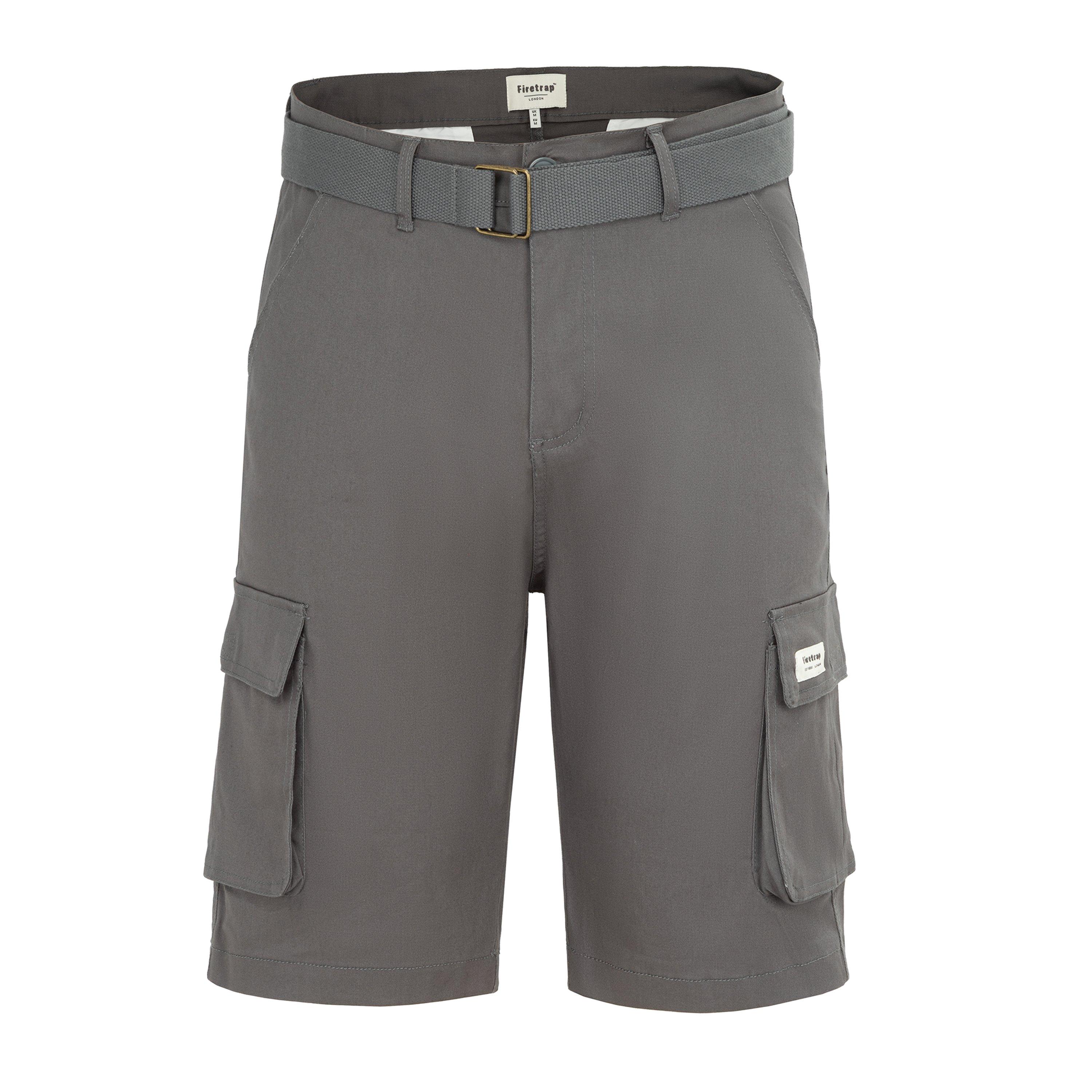 Firetrap Men's Cargo Shorts - Grey - 42W R