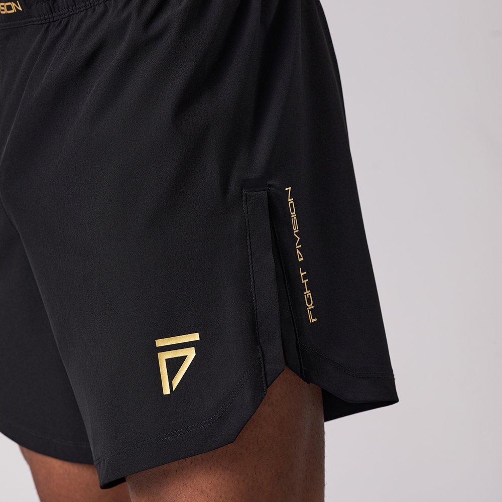 Black - Gym King - Unisex Adults Fight Division Combat MMA Shorts - 4