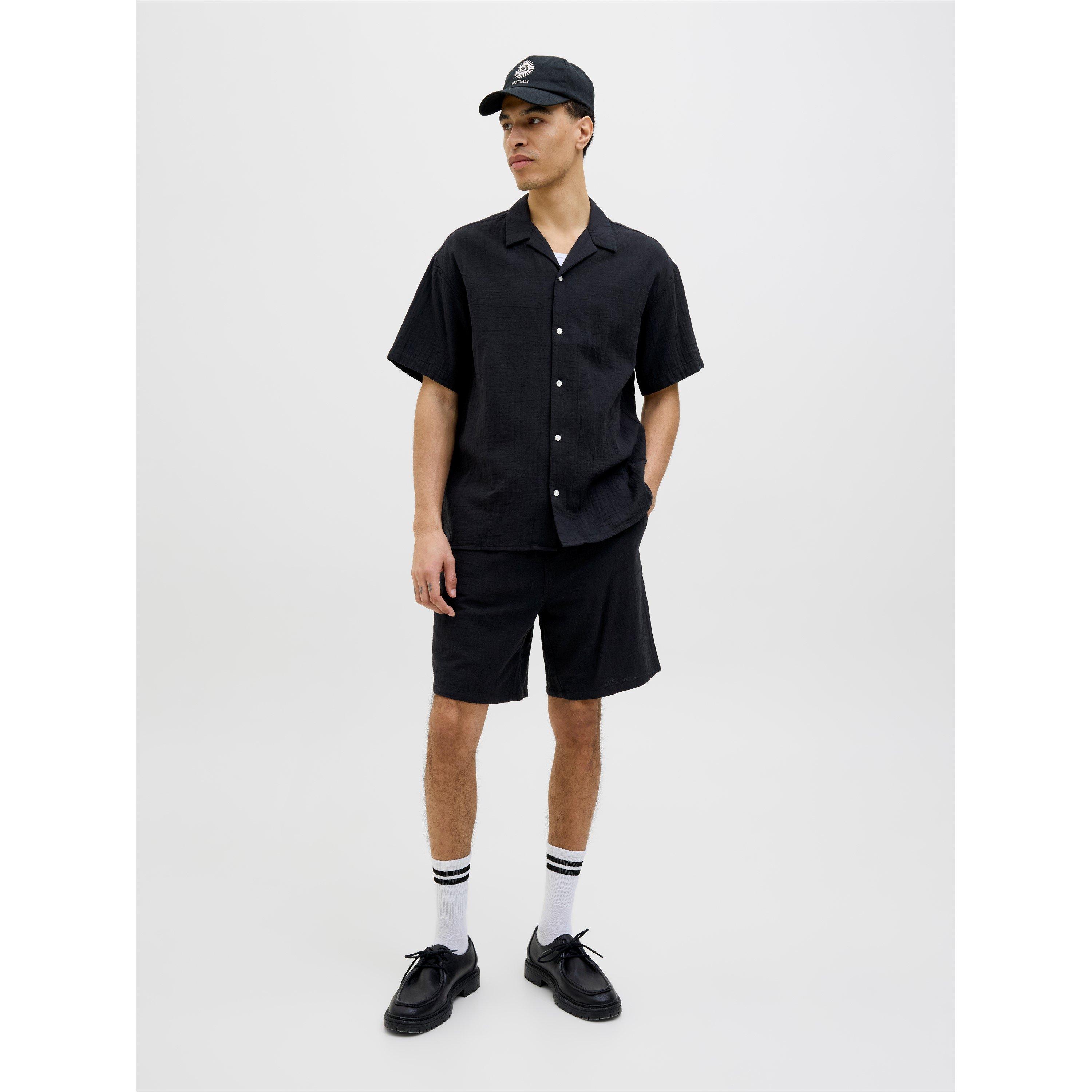 Zwart - Jack and Jones - Patras Fleece Jogger Shorts - 4