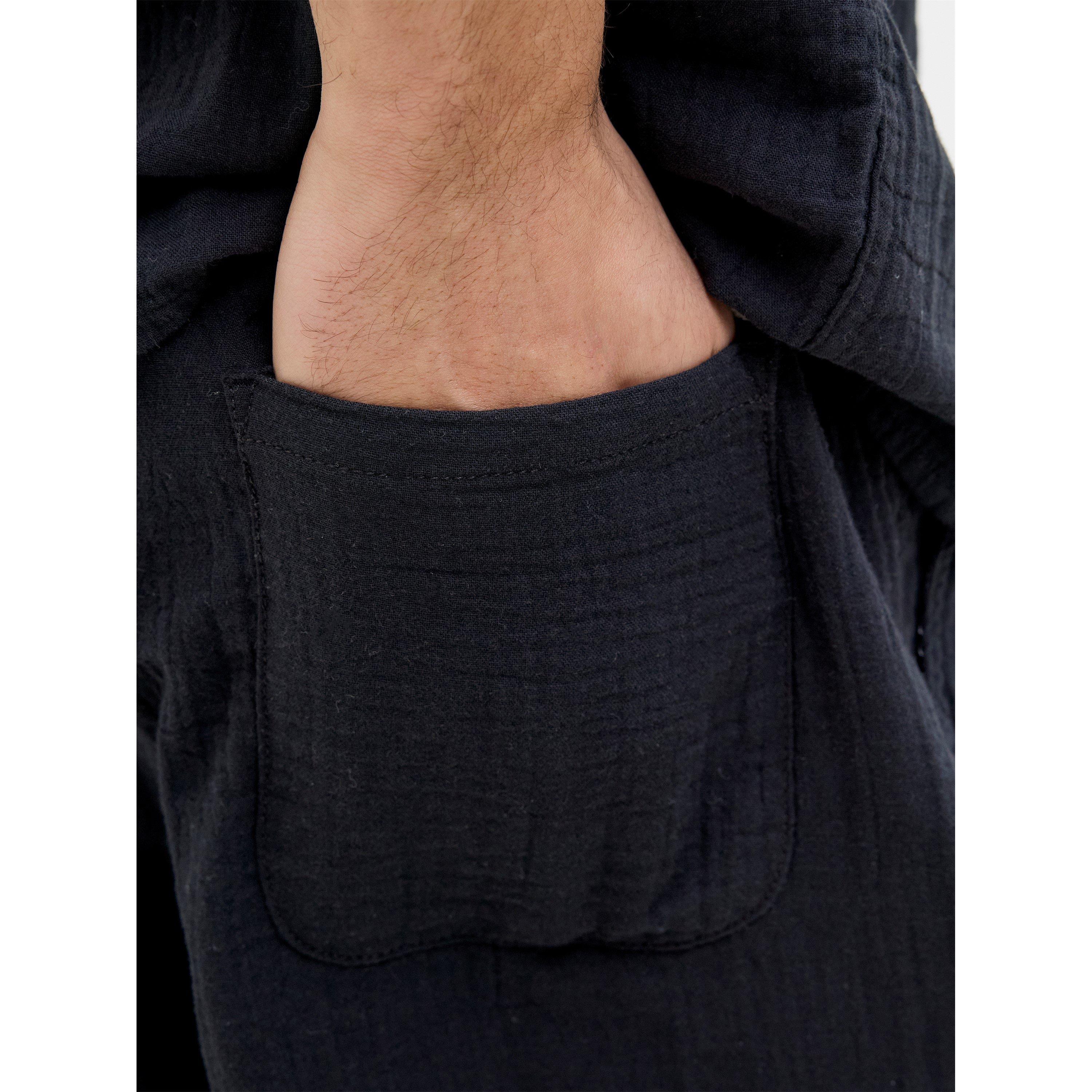 Zwart - Jack and Jones - Patras Fleece Jogger Shorts - 7