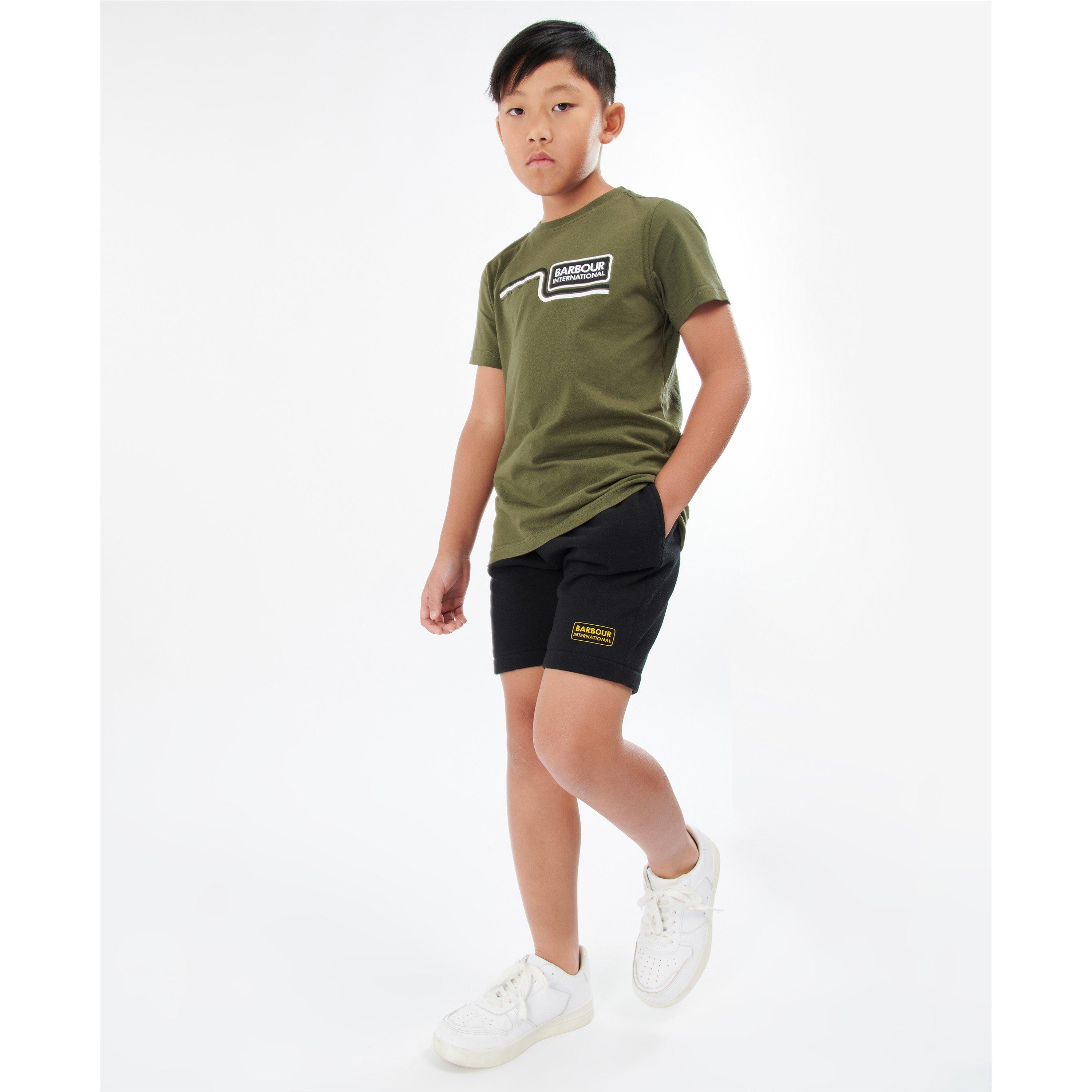 Black - Barbour International - Boys Essential Jersey Shorts - 4