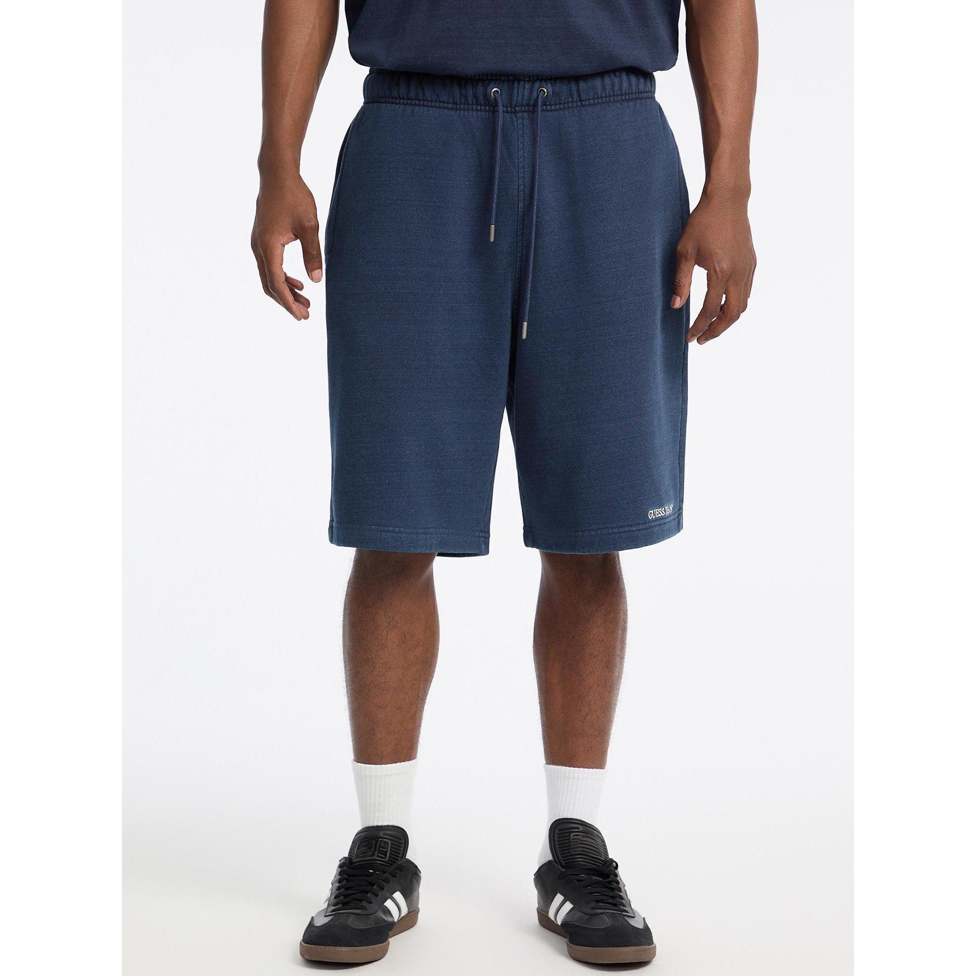 Indigo BL1N - Guess - Jeans Logo embroidered shorts - 1
