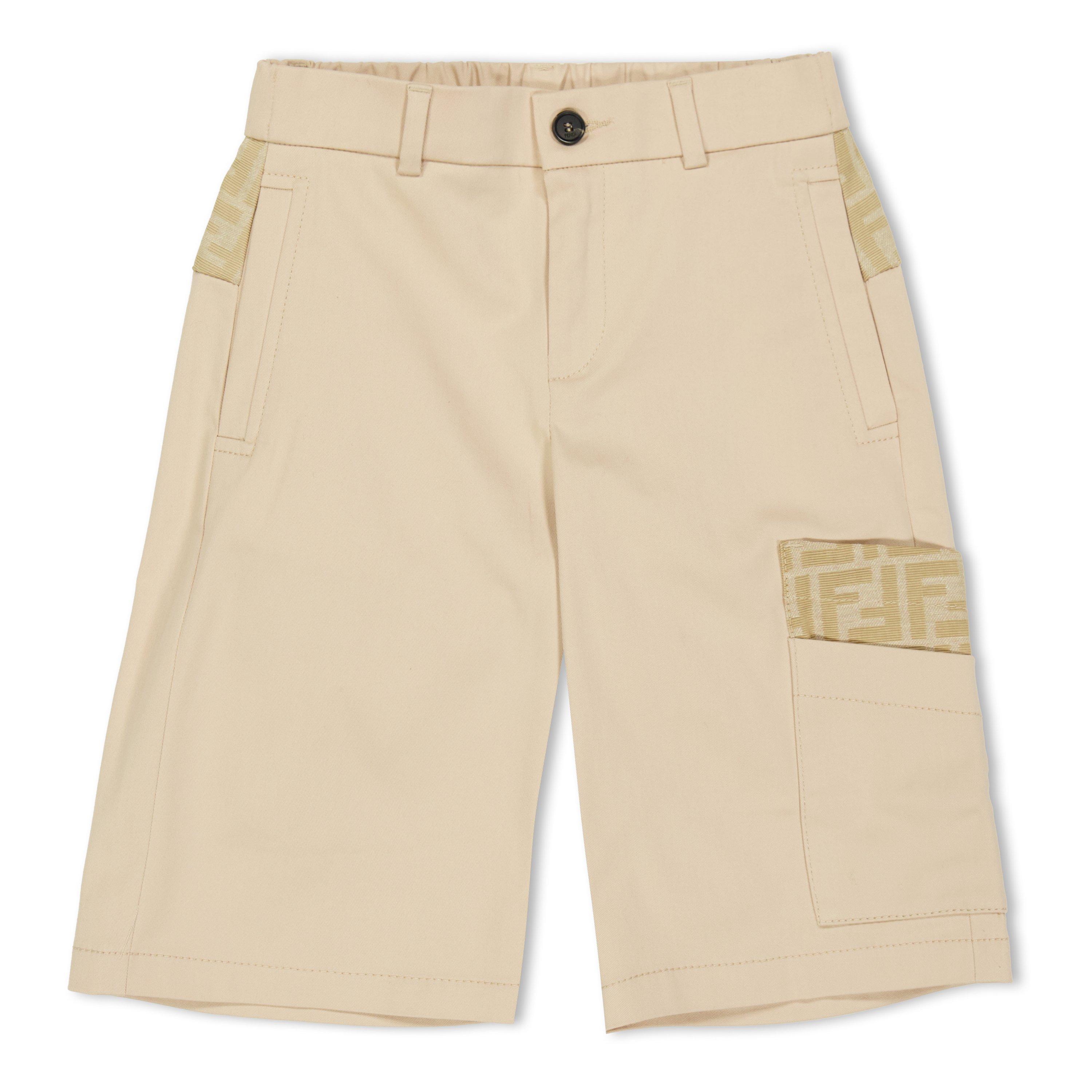 Fendi Kids' Chino Shorts - Beige F192N - Size 10Y