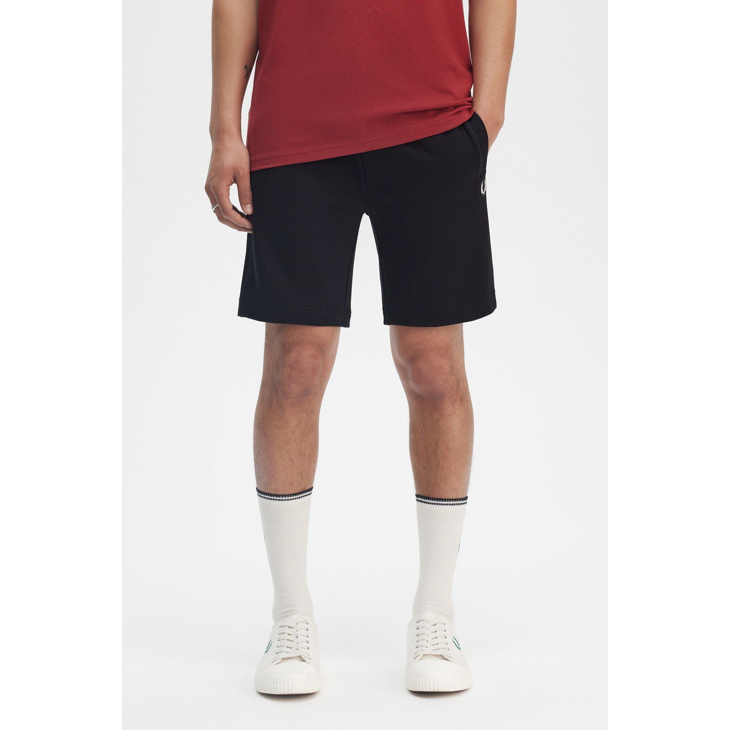Black 102 - Fred Perry - Men's Fleece Jogger Shorts - 3