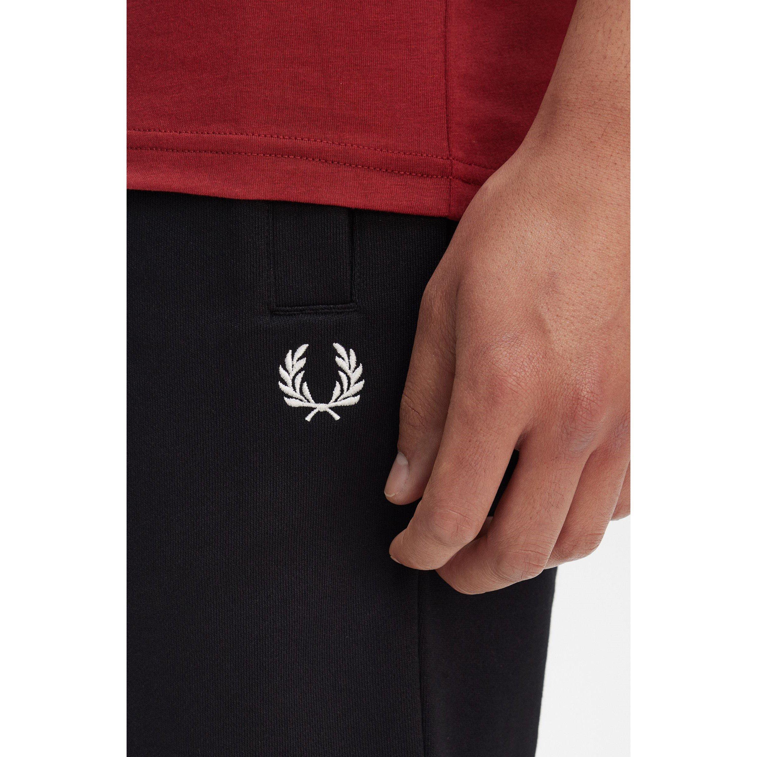 Black 102 - Fred Perry - Men's Fleece Jogger Shorts - 5