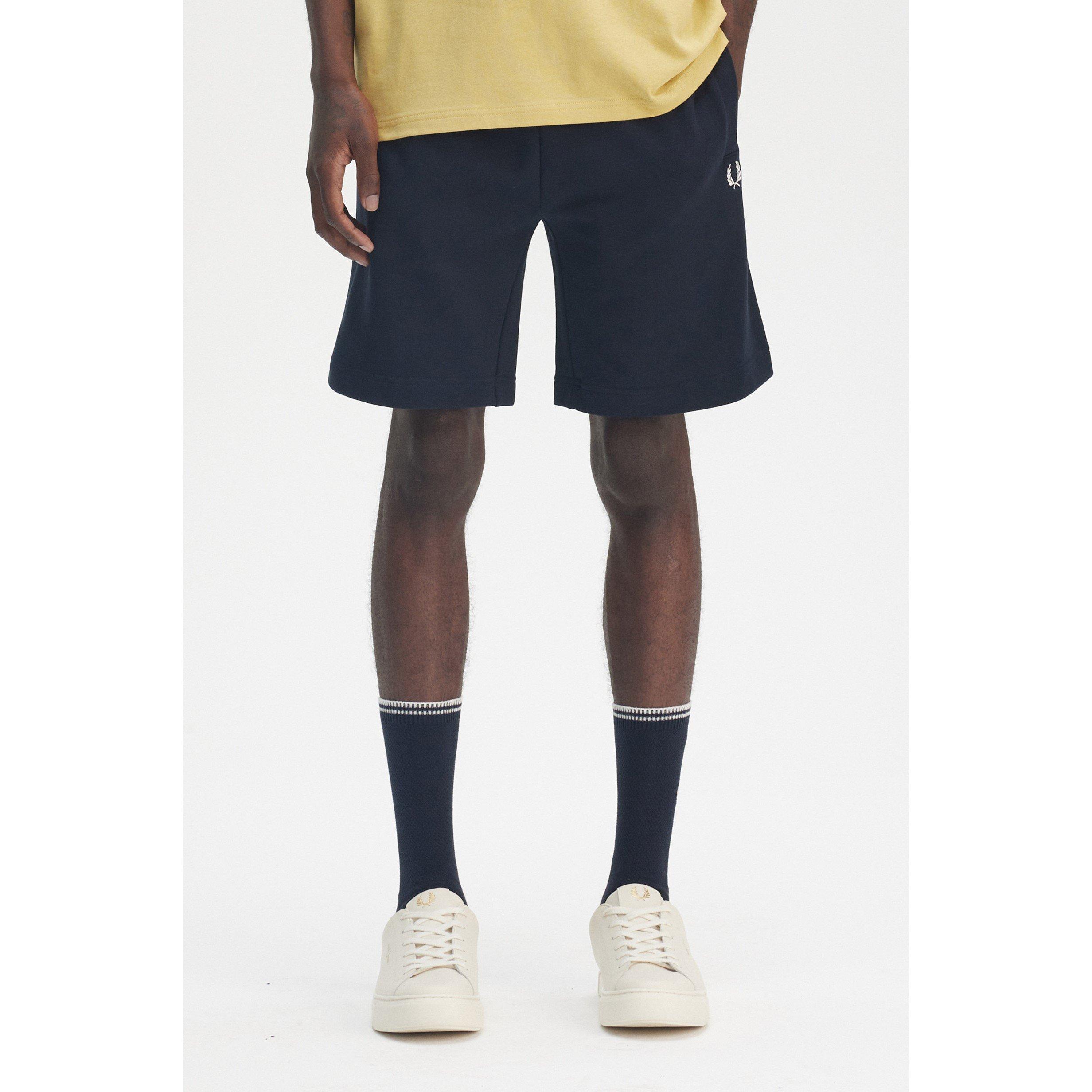 Navy 608 - Fred Perry - Men's Fleece Jogger Shorts - 3