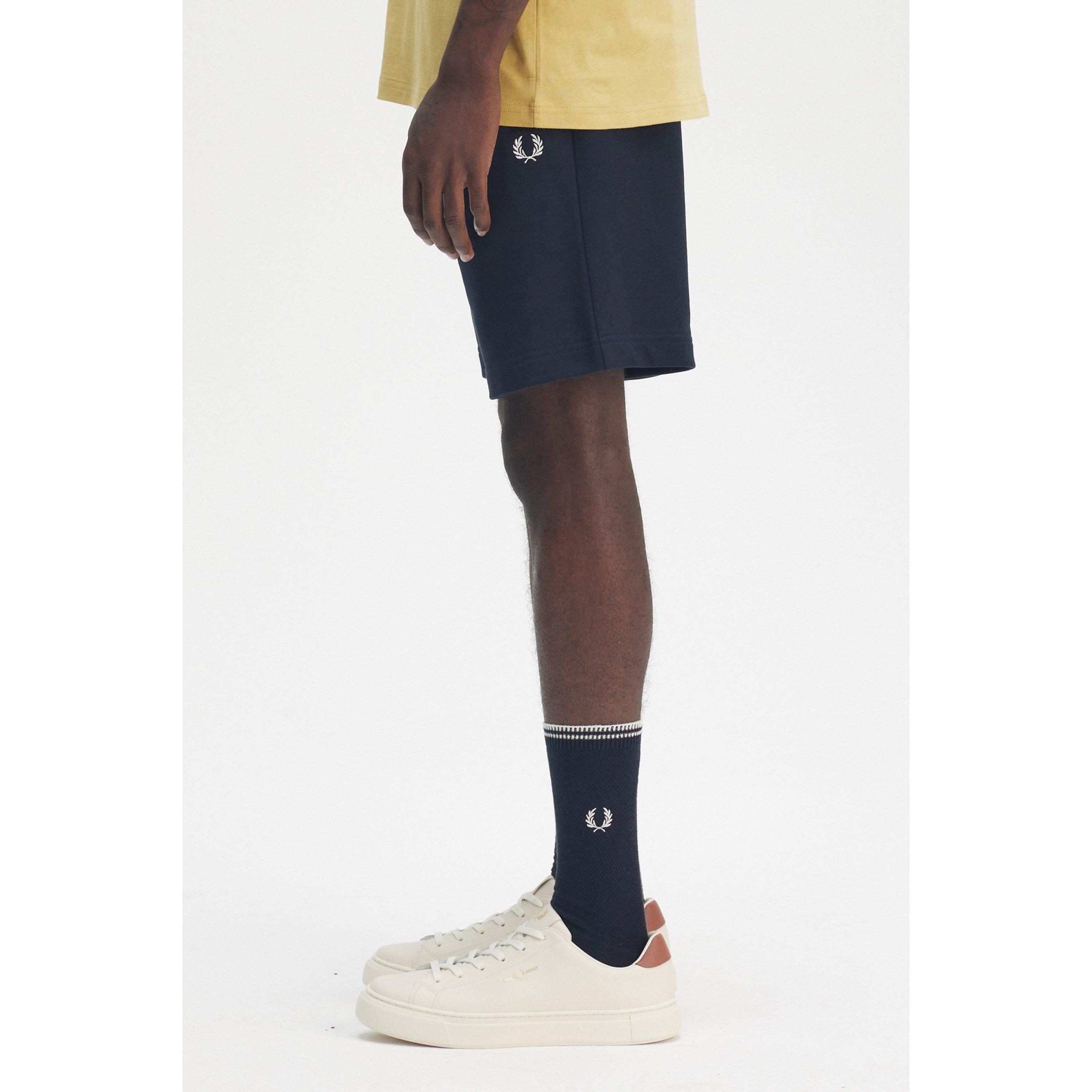 Navy 608 - Fred Perry - Men's Fleece Jogger Shorts - 4