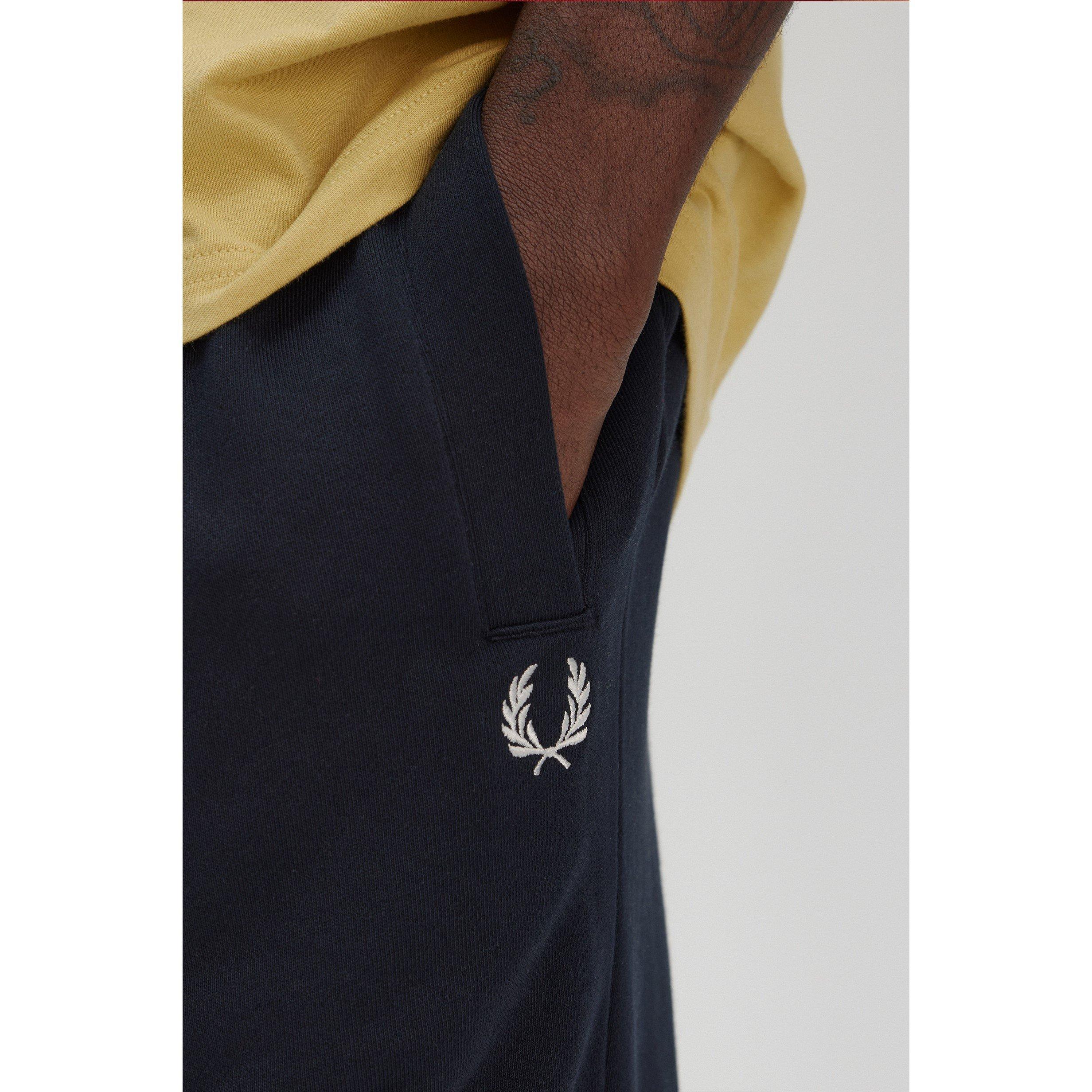 Navy 608 - Fred Perry - Men's Fleece Jogger Shorts - 5