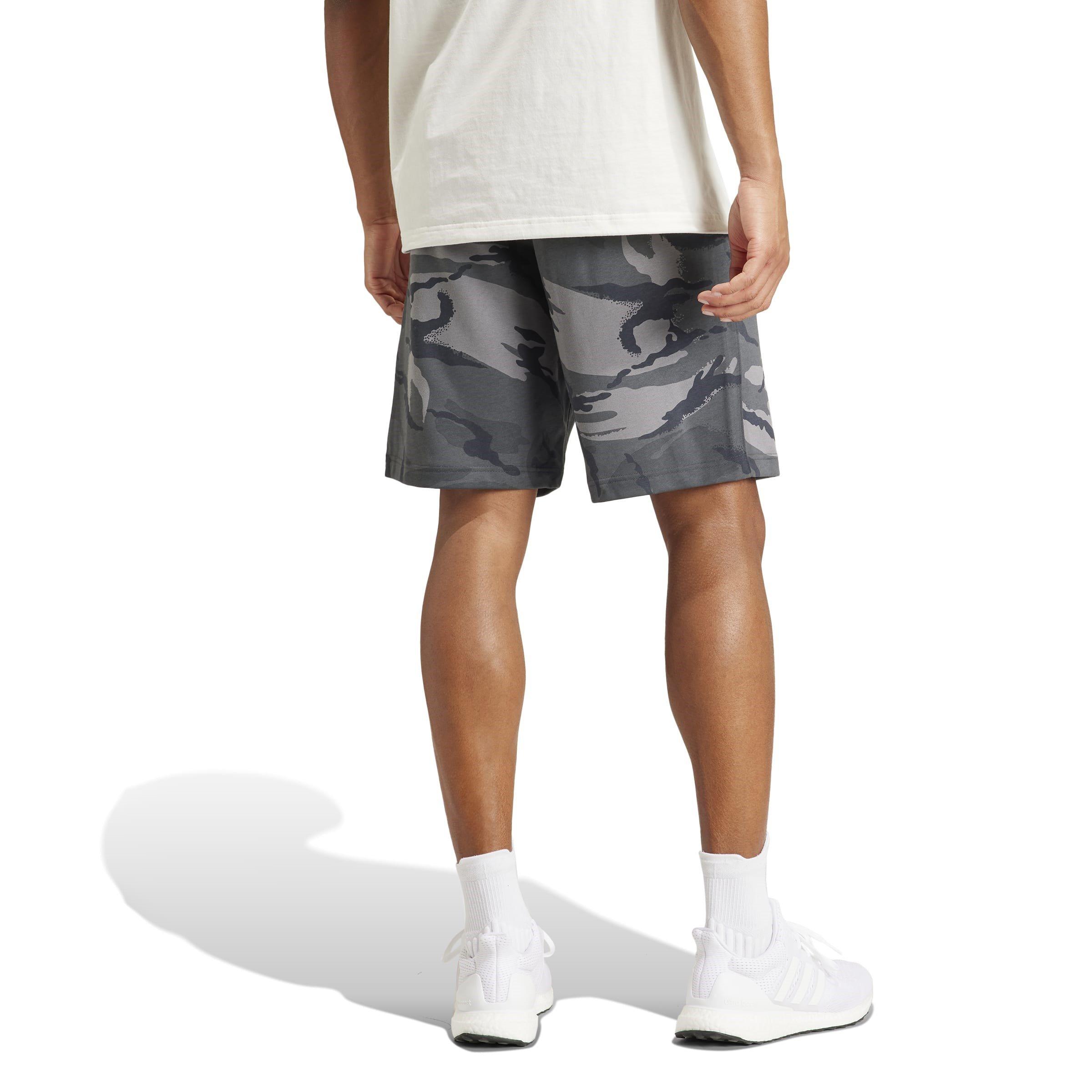 Grijs - adidas - Camo Jersey Jogger Shorts - 3