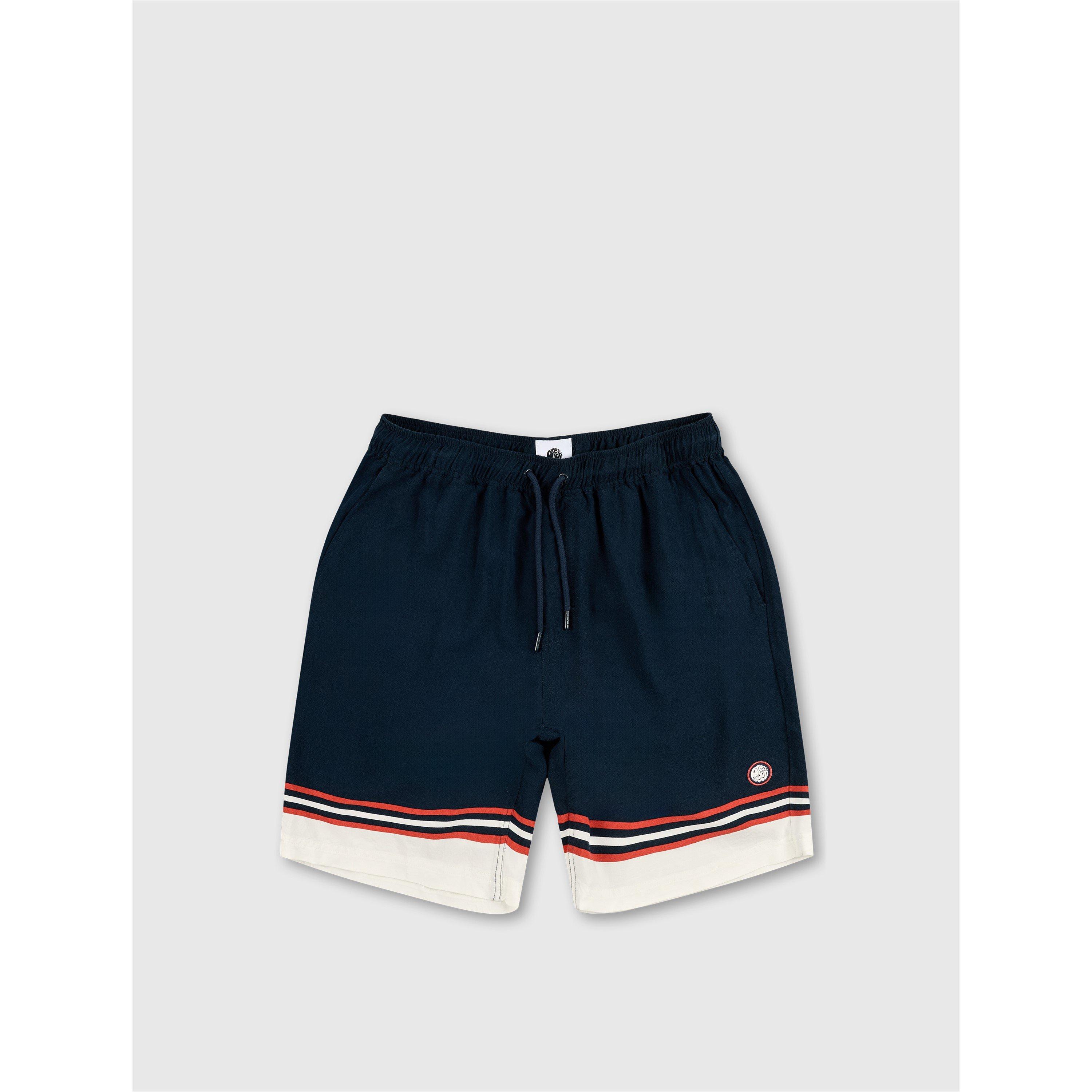Pretty Green Men's Valencia Fleece Jogger Shorts - Navy - Small