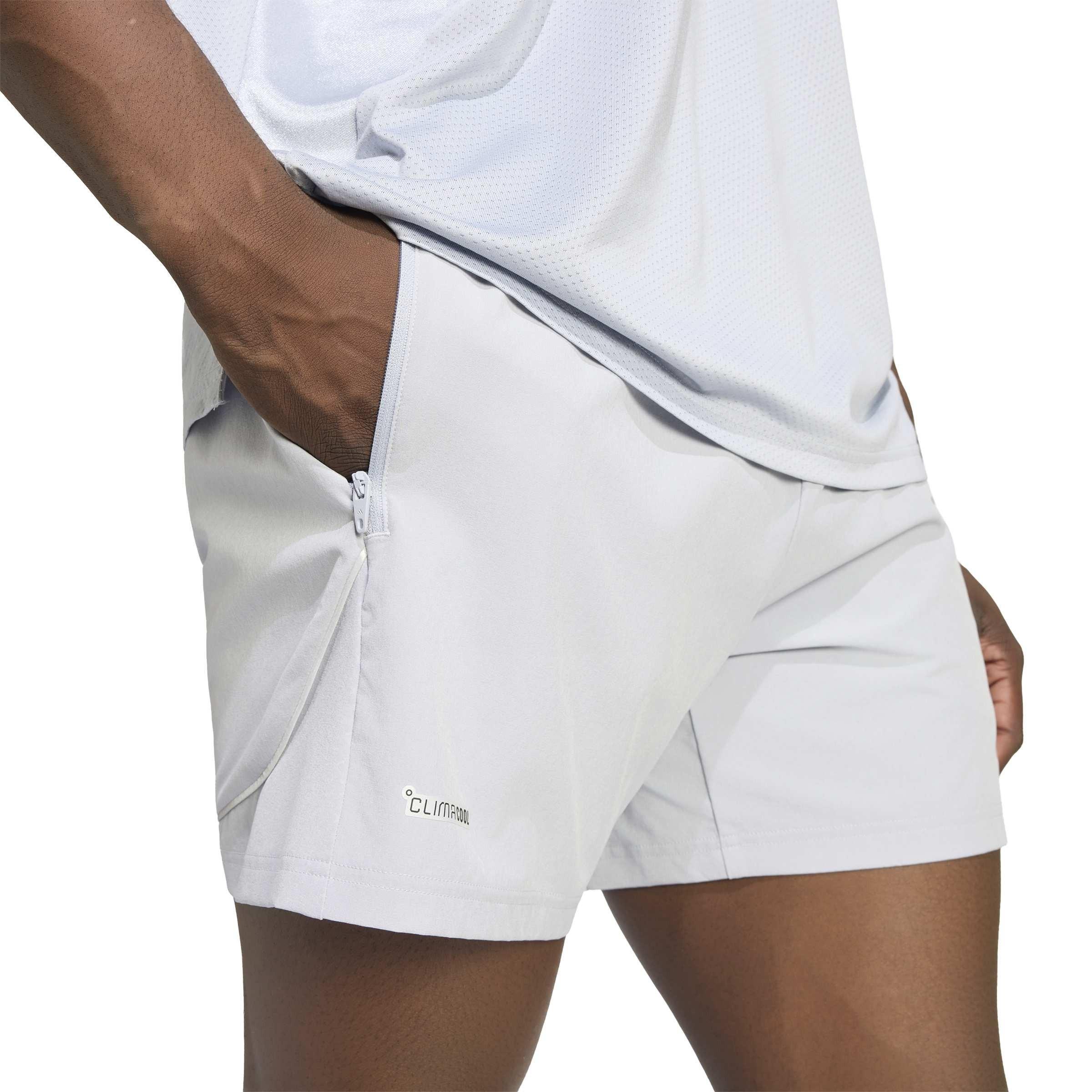 Halo Silver - adidas - Men's Tech Apparel CLIMACOOL Gym Shorts - 4