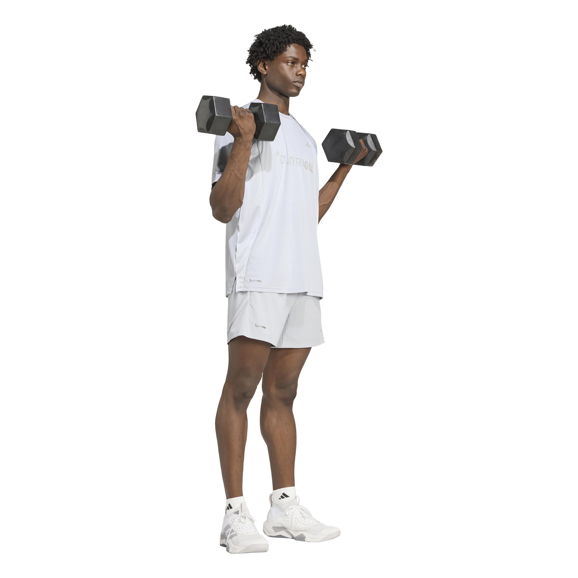 Halo Silver - adidas - Men's Tech Apparel CLIMACOOL Gym Shorts - 6