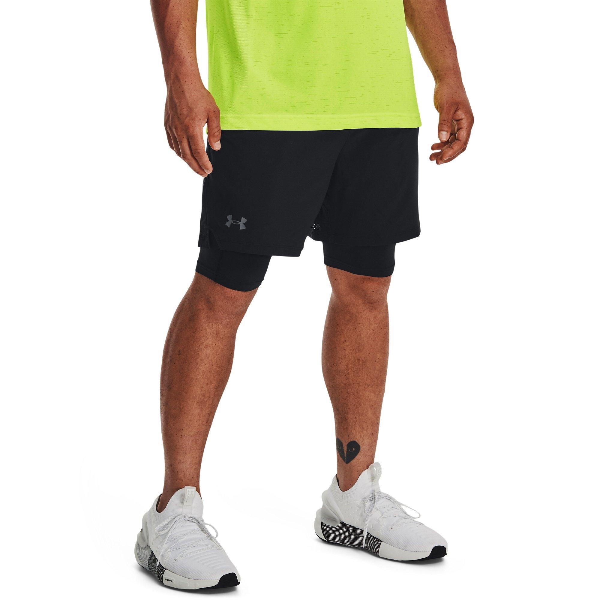 Blk/Pitch Gray - Under Armour - Vanish 2in1 Performance Gym Shorts - 2