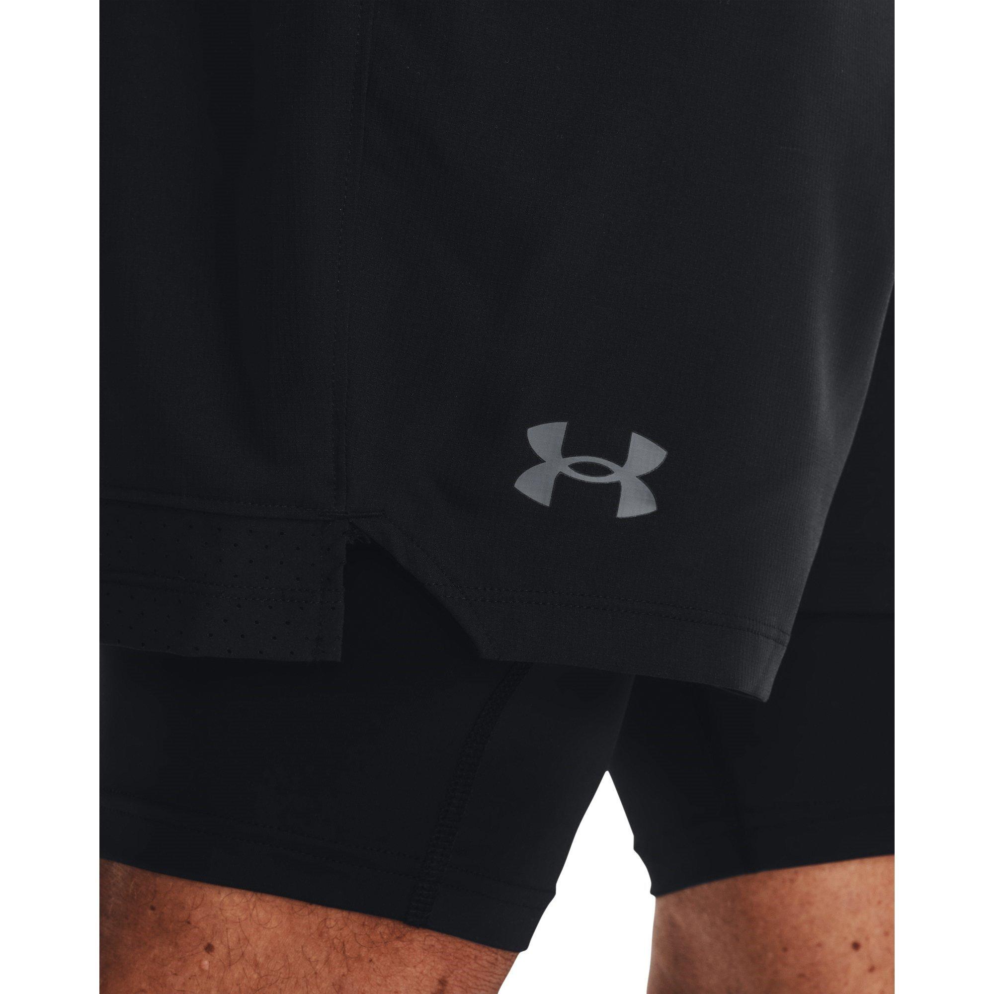 Blk/Pitch Gray - Under Armour - Vanish 2in1 Performance Gym Shorts - 6