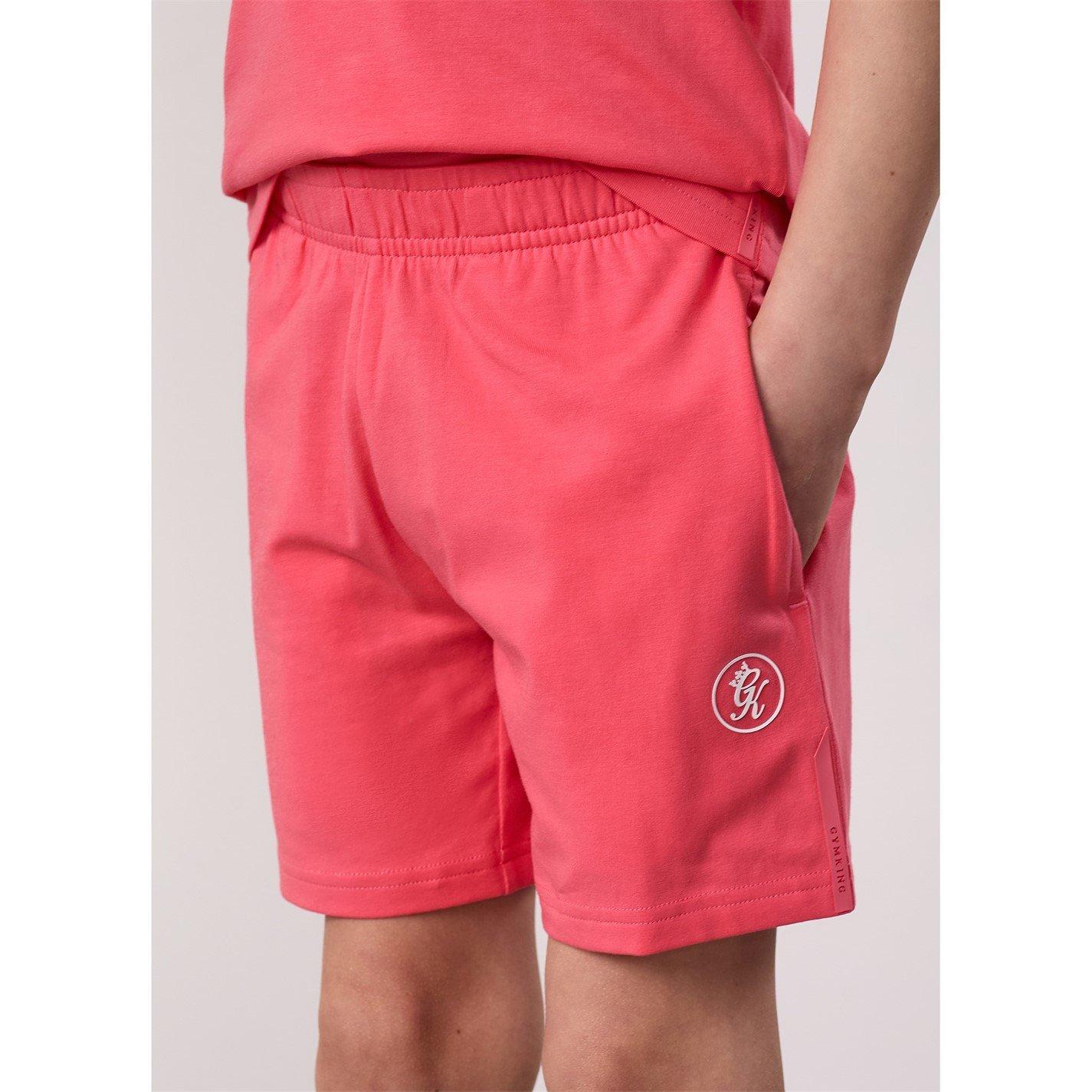  Coral - Gym King - Kids' Fleece Jogger Shorts - 4