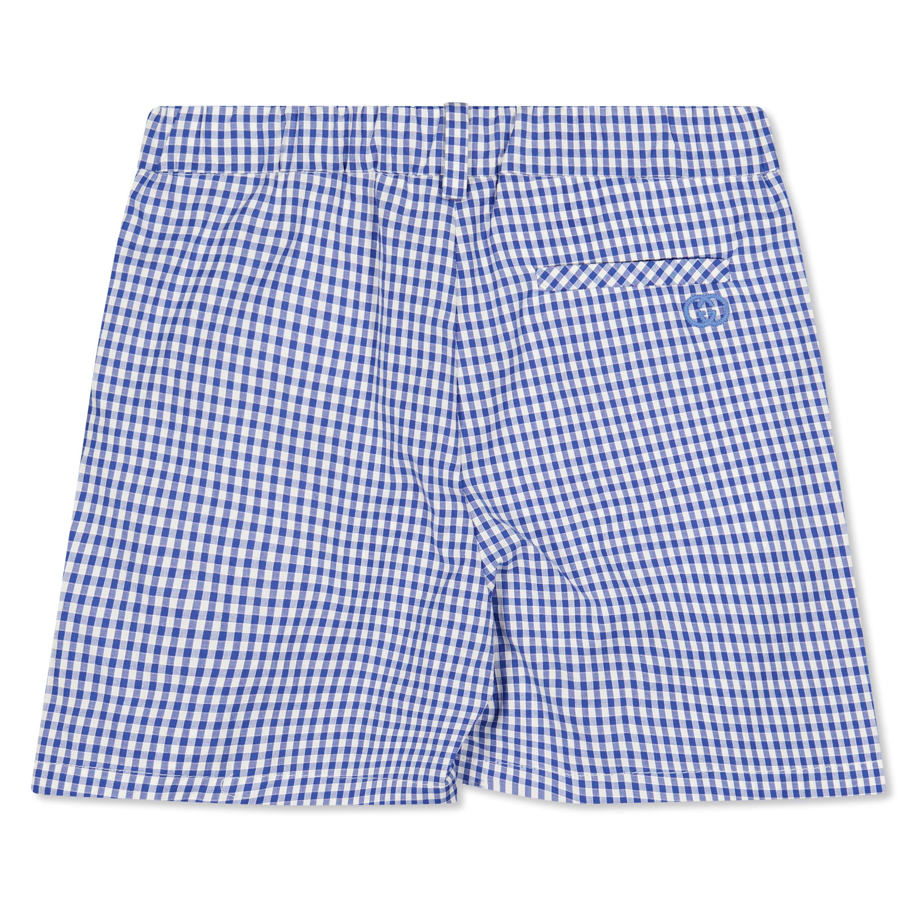 Blu/Wht 4337 - Gucci - Gucci Check Shorts Jn61 - 2