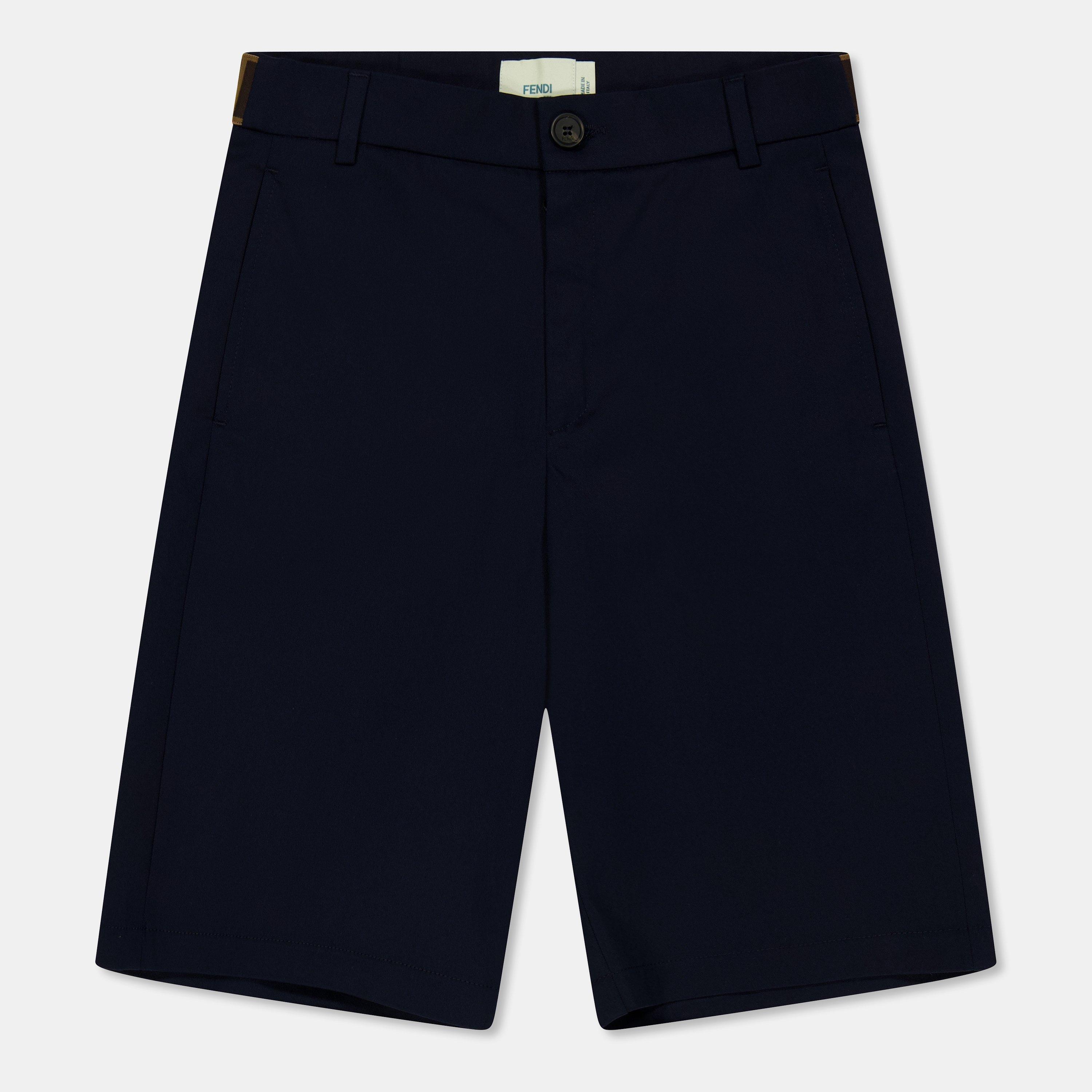 Dark Blue F0QG0 - Fendi - Kids' Chino Shorts - 1