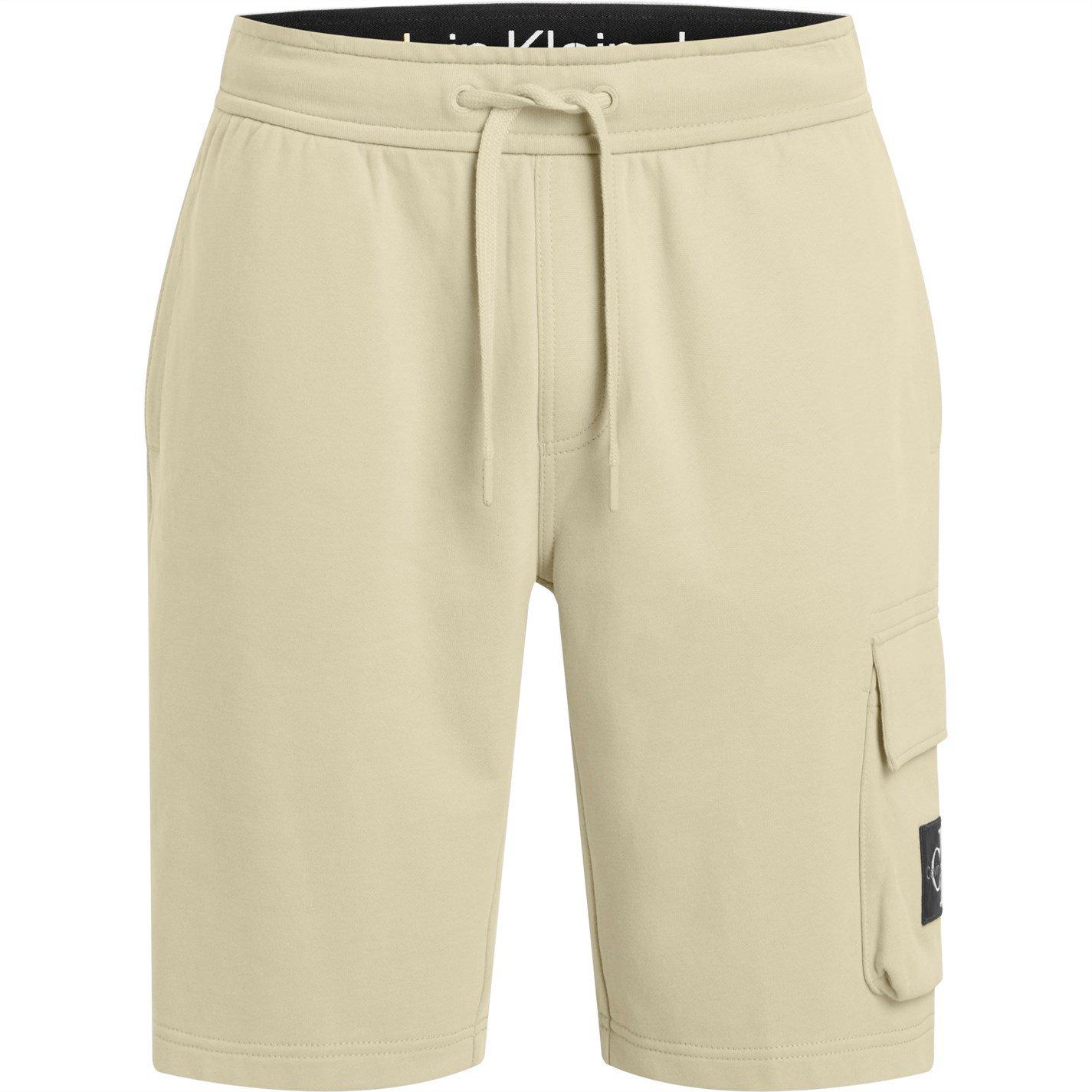 Kaki Pallido - Calvin Klein Jeans - Men's Fleece Jogger Shorts - 3