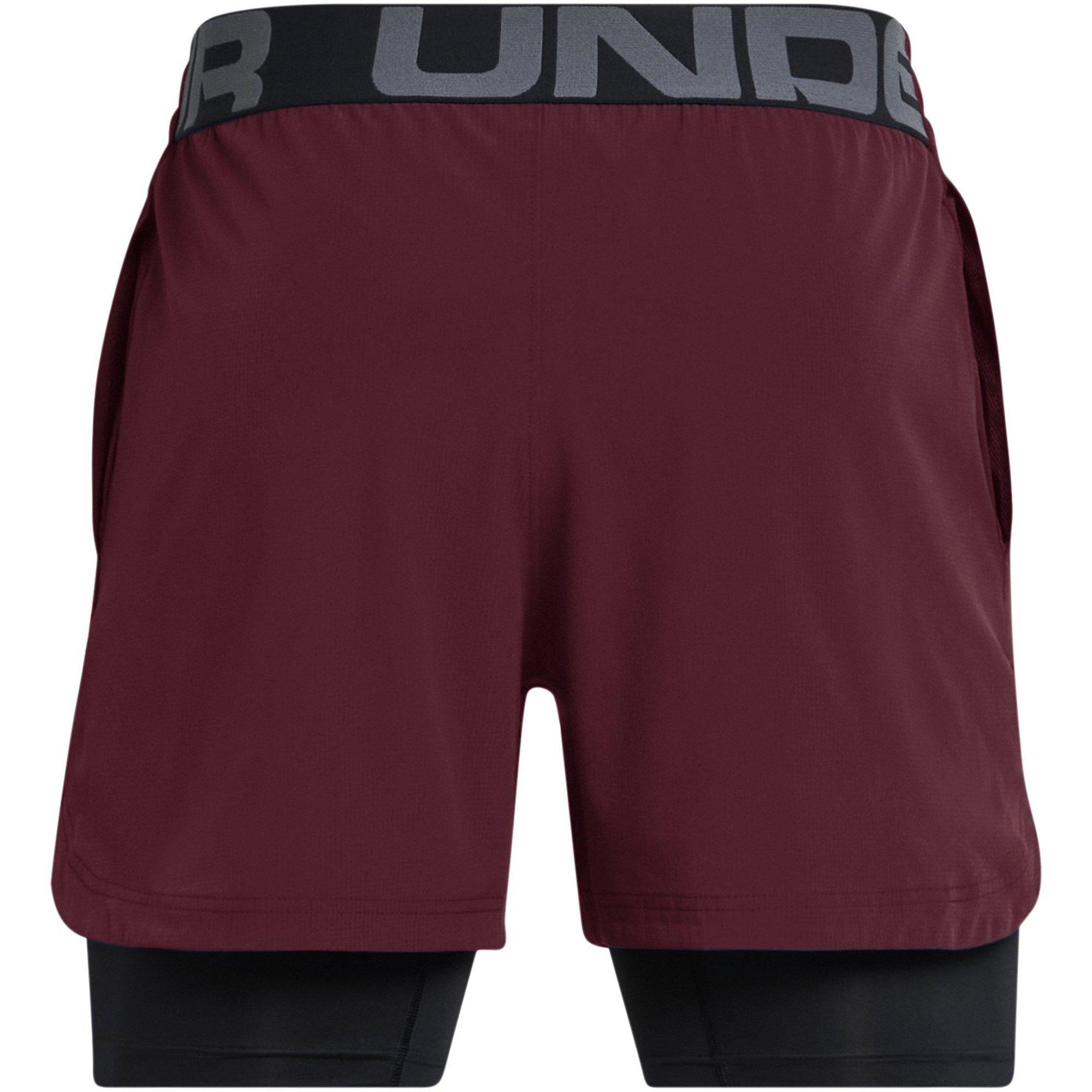 Rød - Under Armour - Elevate 2-in-1 Performance Gym Shorts - 2